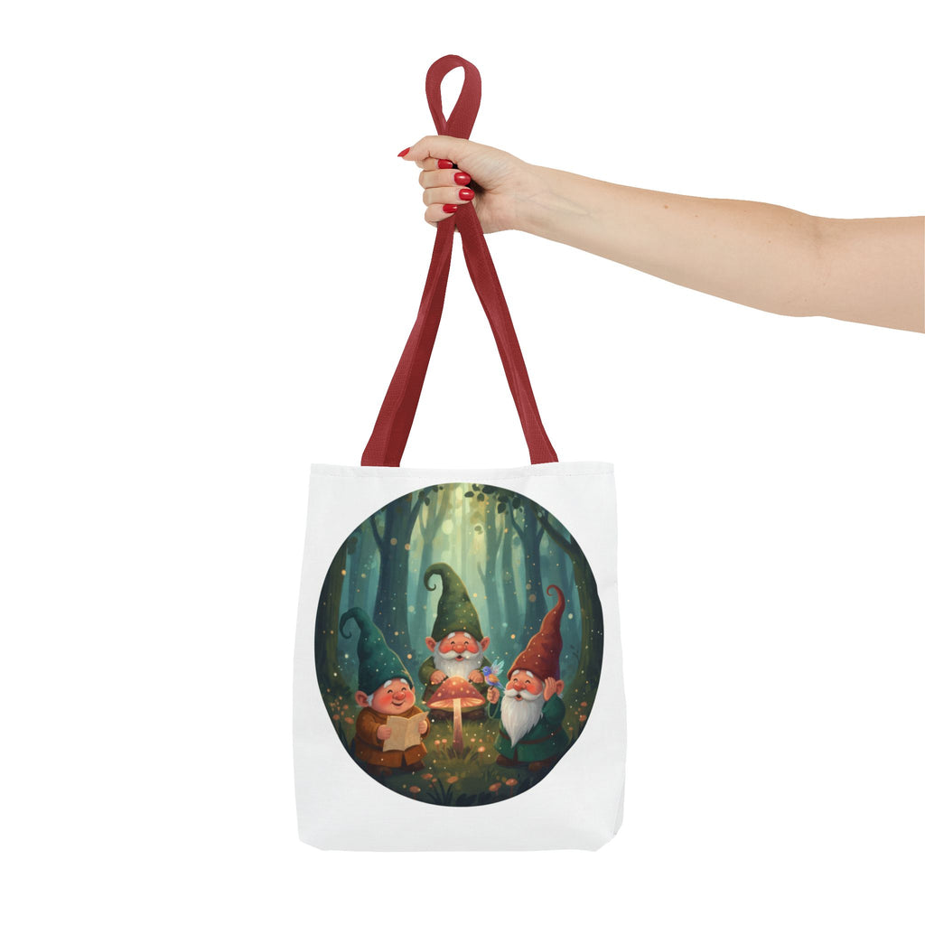 Gnome Forest Tote Bag — Magical Woodland Gnomes All-Over Print