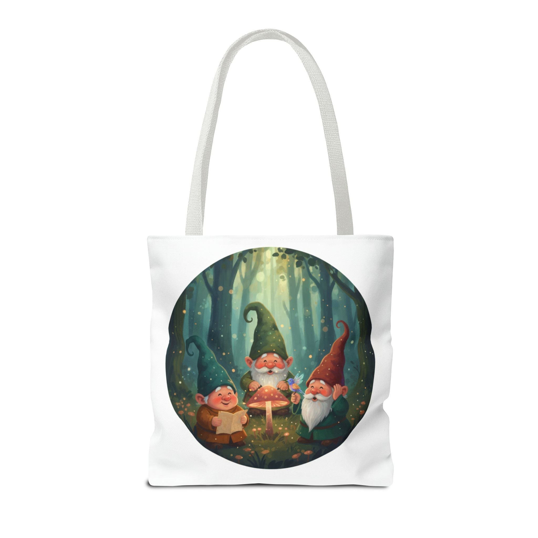 Gnome Forest Tote Bag — Magical Woodland Gnomes All-Over Print