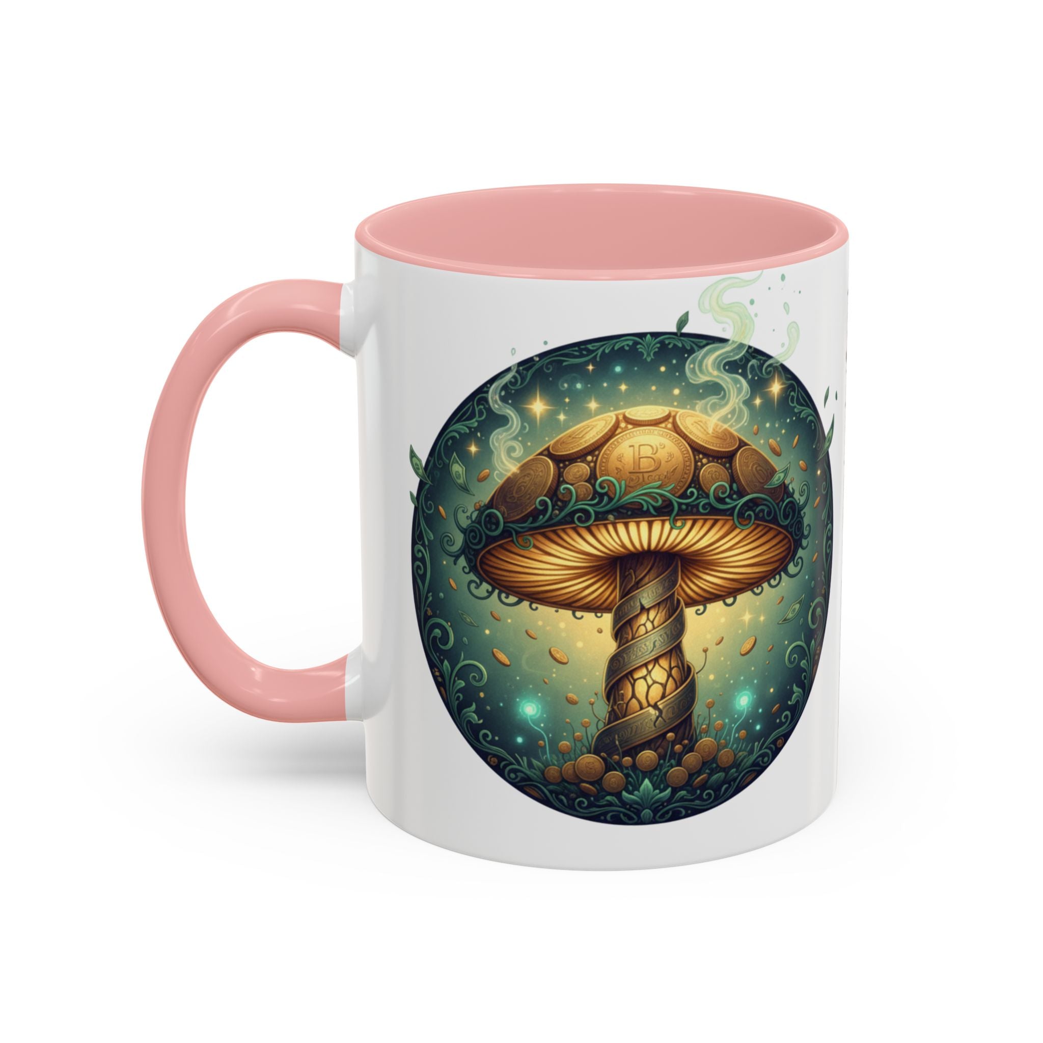 Mushroom Alchemy Coffee Mug — "Money flows to me freely, given, and in abundance" (11/15oz)