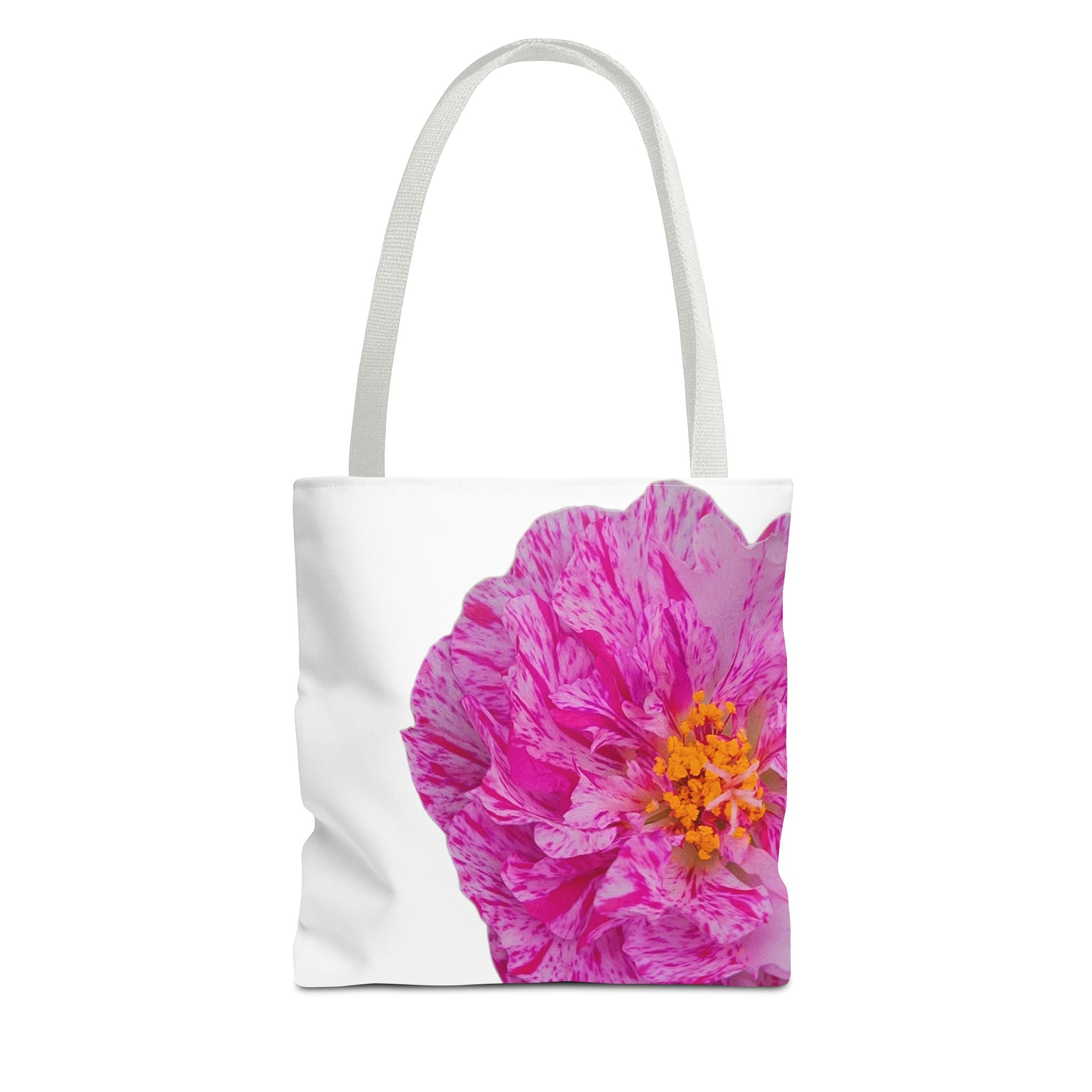 Pink Peony Floral Tote Bag — Bright Bloom All-Over Print