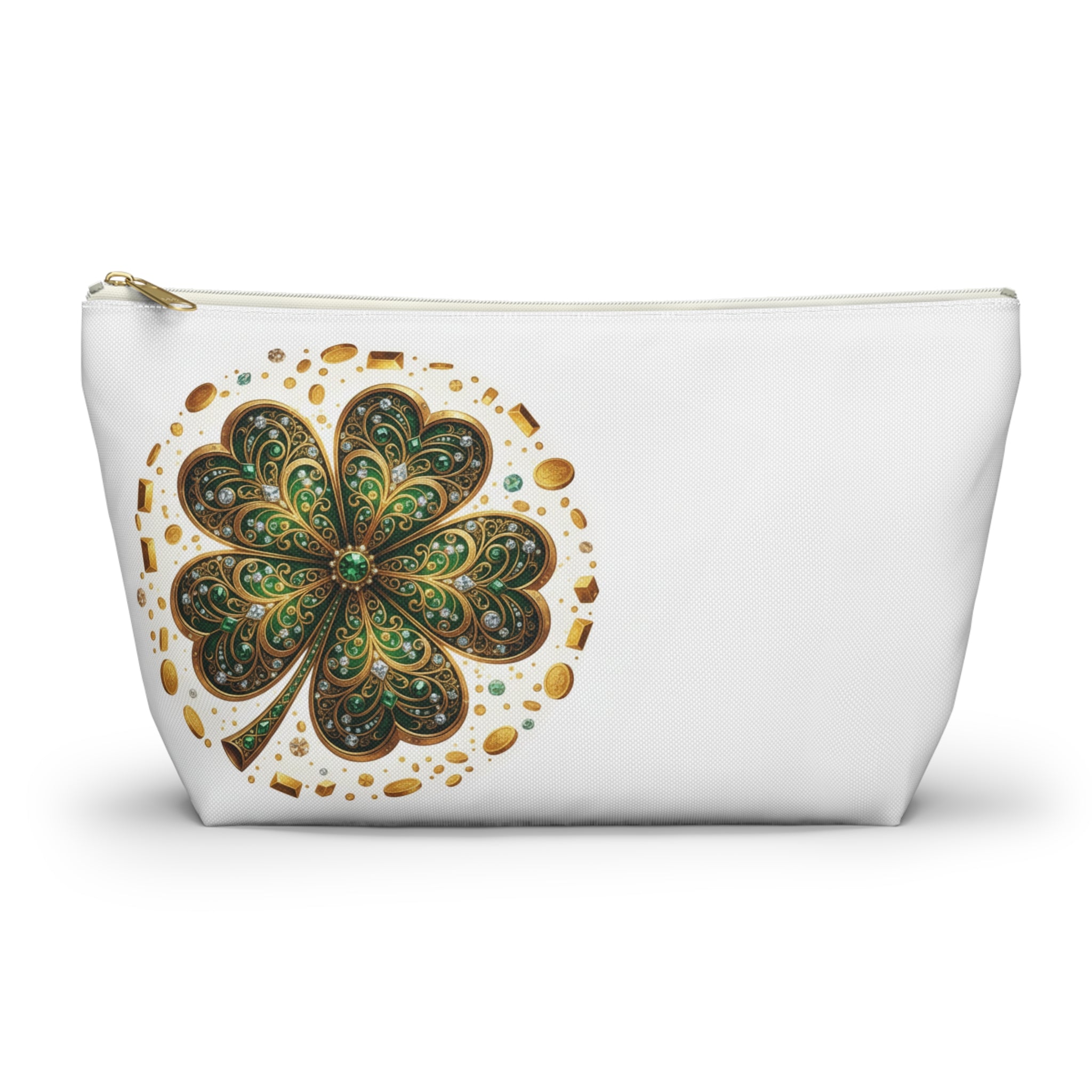 Clover Accessory Pouch — St. Patrick’s Day Shamrock Makeup Bag