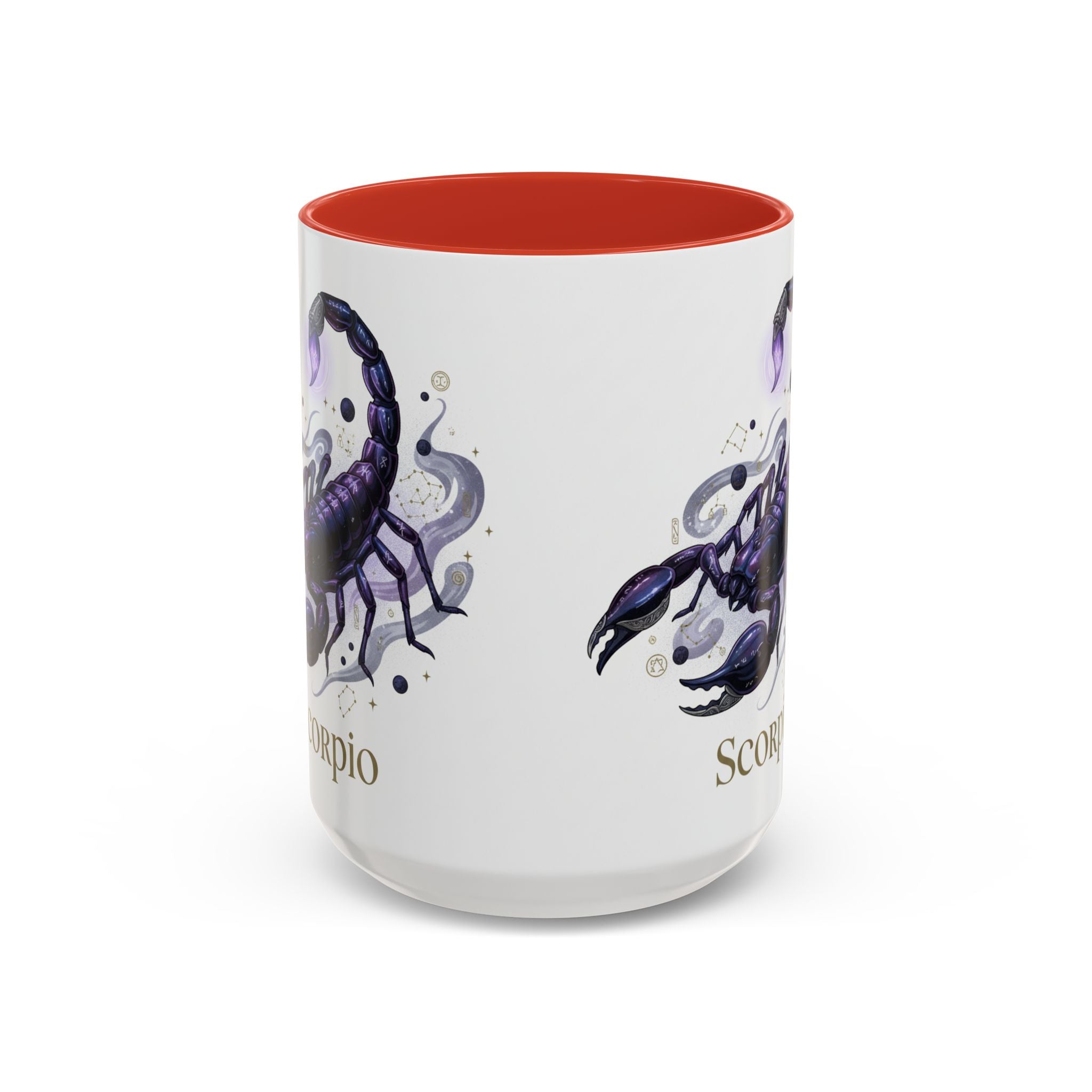 Scorpio Zodiac Coffee Mug — Purple Scorpion Accent Mug (11/15oz)