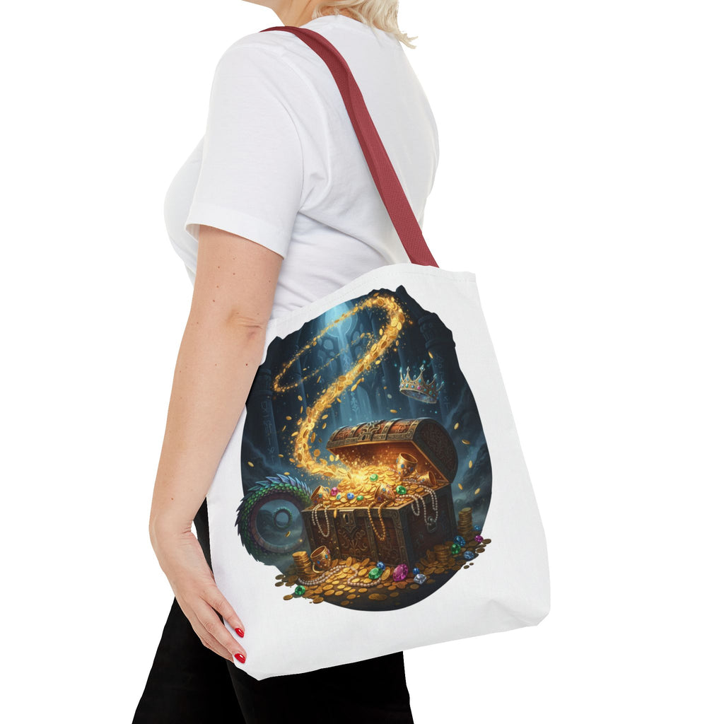 Magic Treasure Chest Tote Bag — Fantasy Pirate Gold Illustration Tote