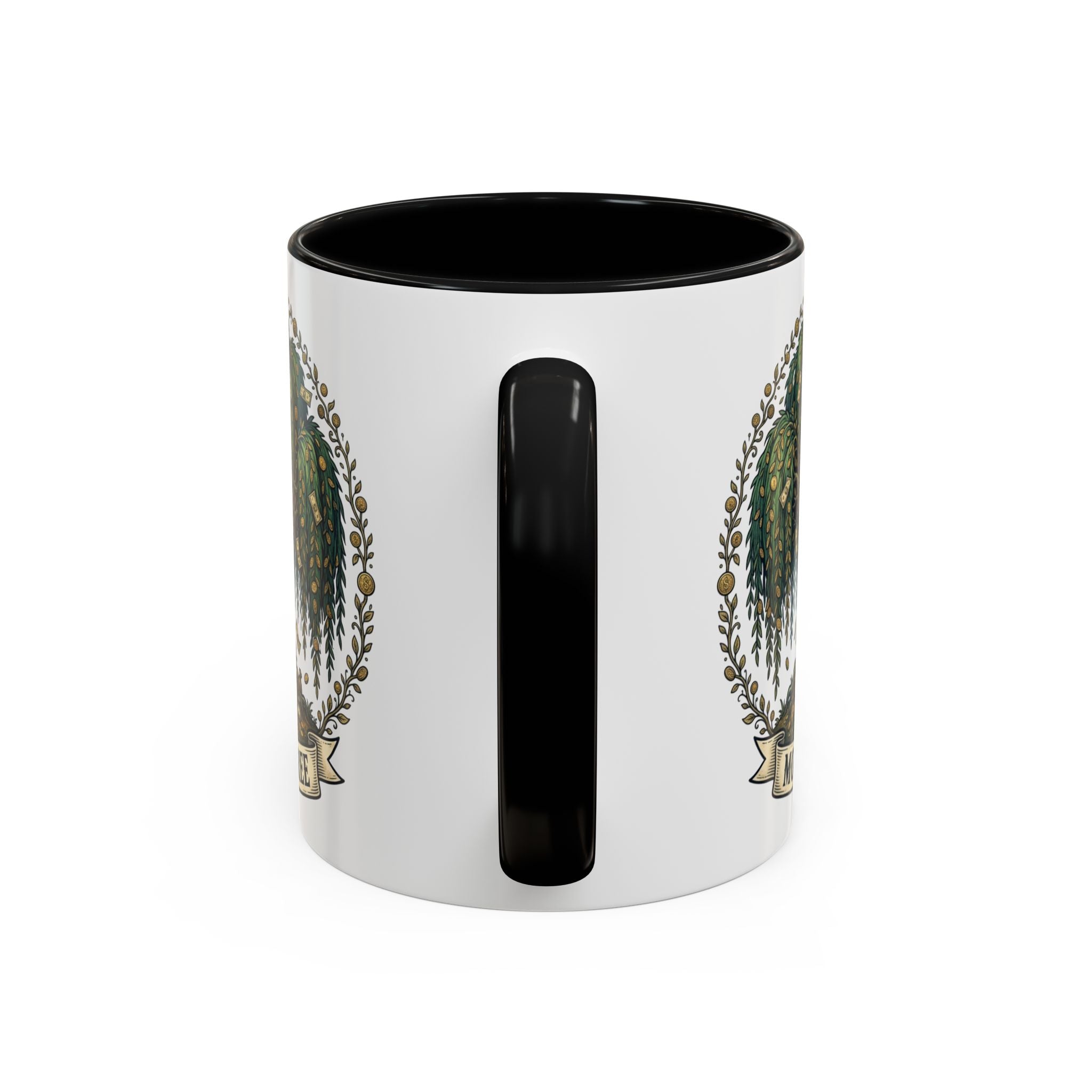Money Tree Accent Coffee Mug — Inspirational 11/15oz Ceramic Mug with "Money Tree" Design