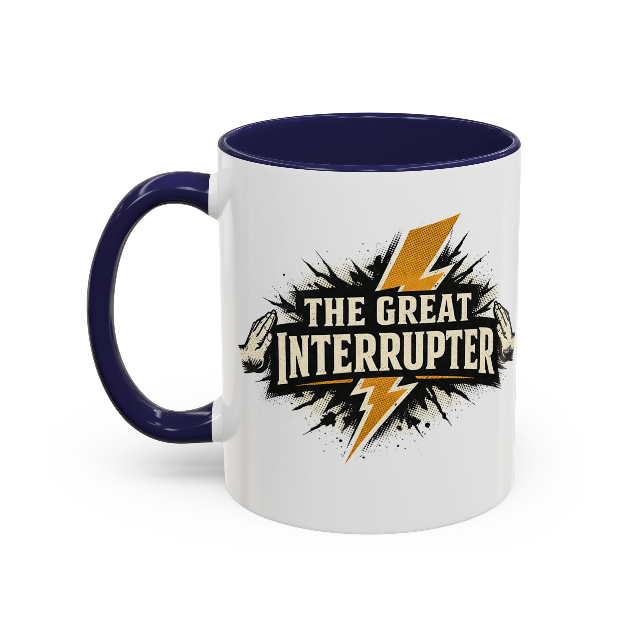 The Great Interrupter Coffee Mug — Funny Lightning Bolt Accent Ceramic Mug