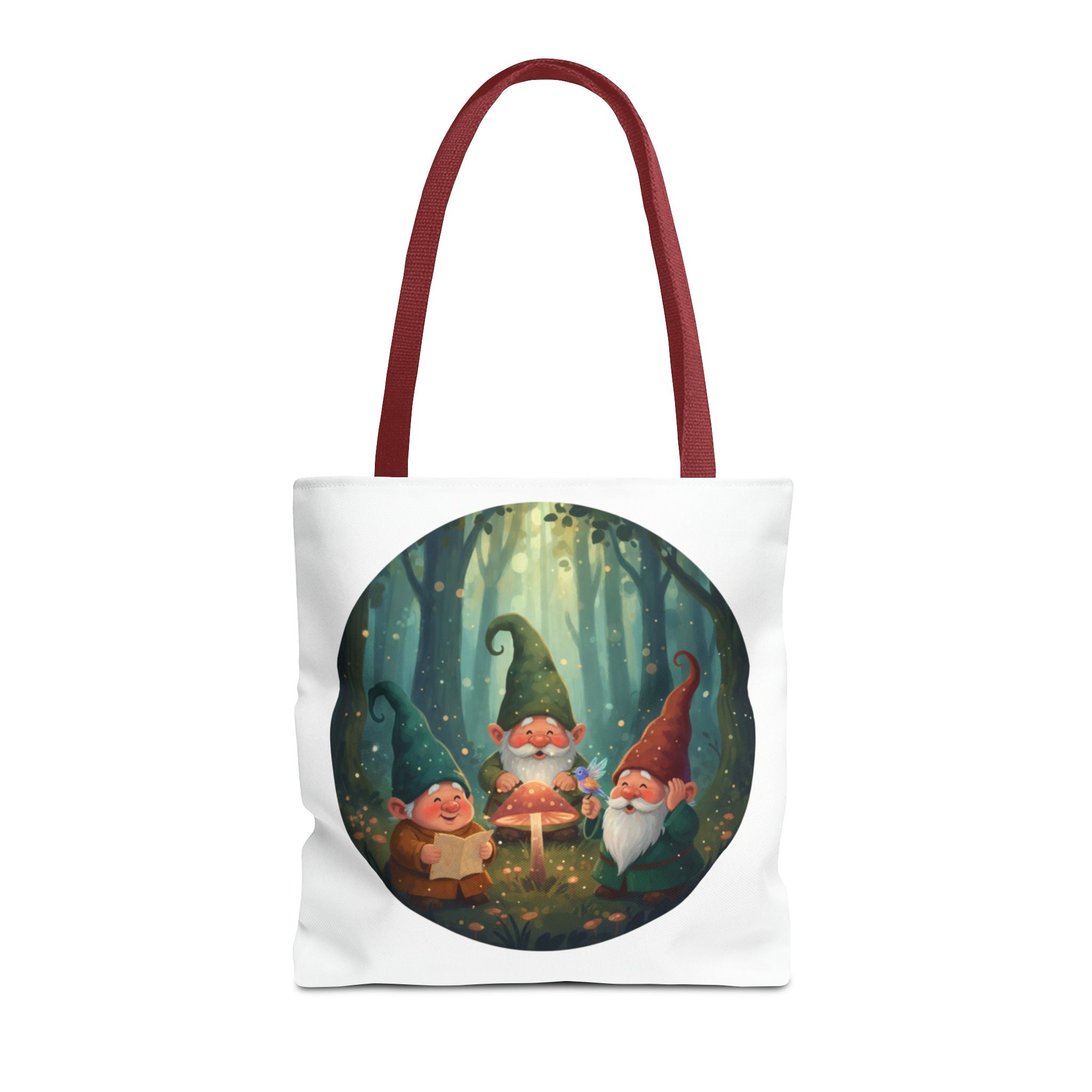 Gnome Forest Tote Bag — Magical Woodland Gnomes All-Over Print
