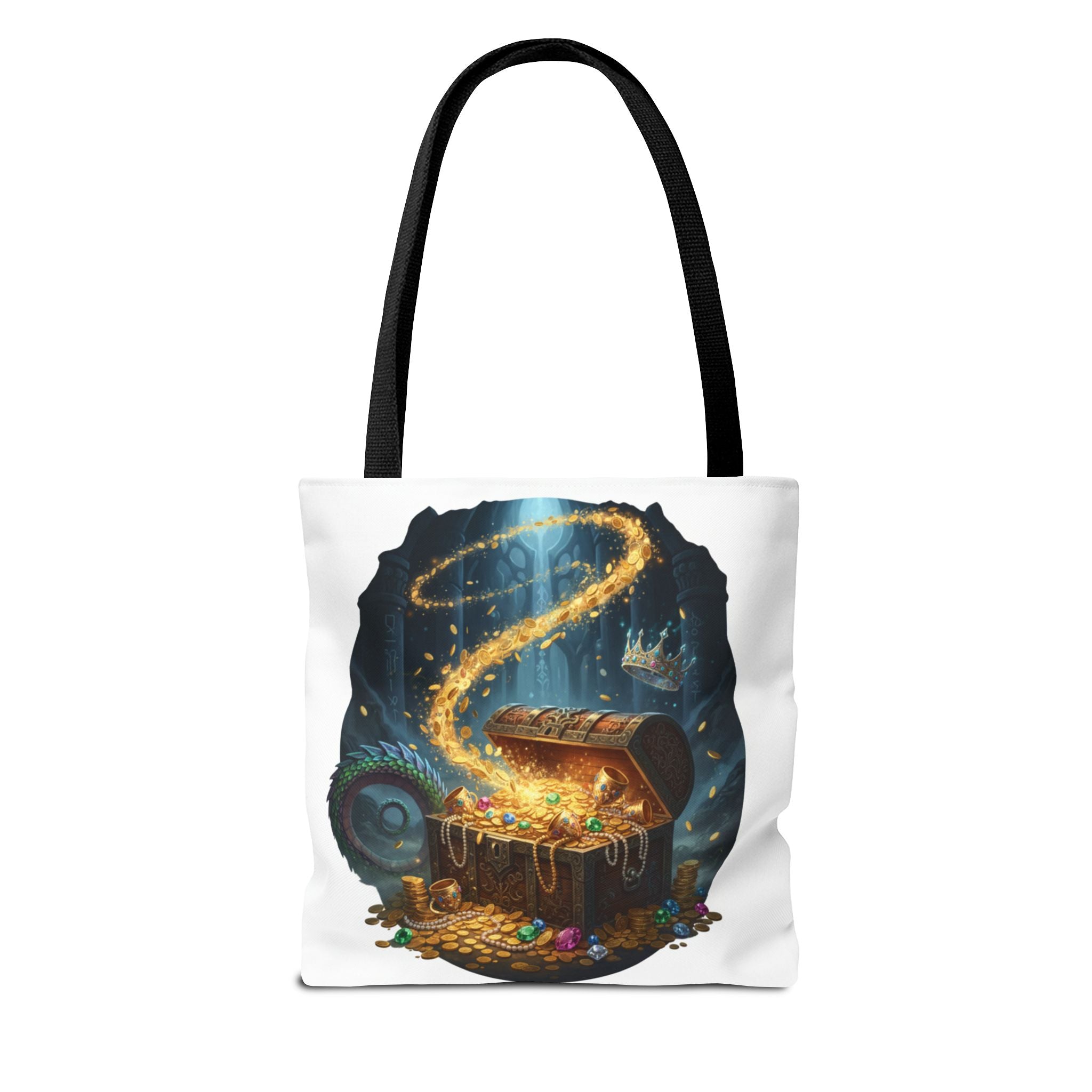 Magic Treasure Chest Tote Bag — Fantasy Pirate Gold Illustration Tote