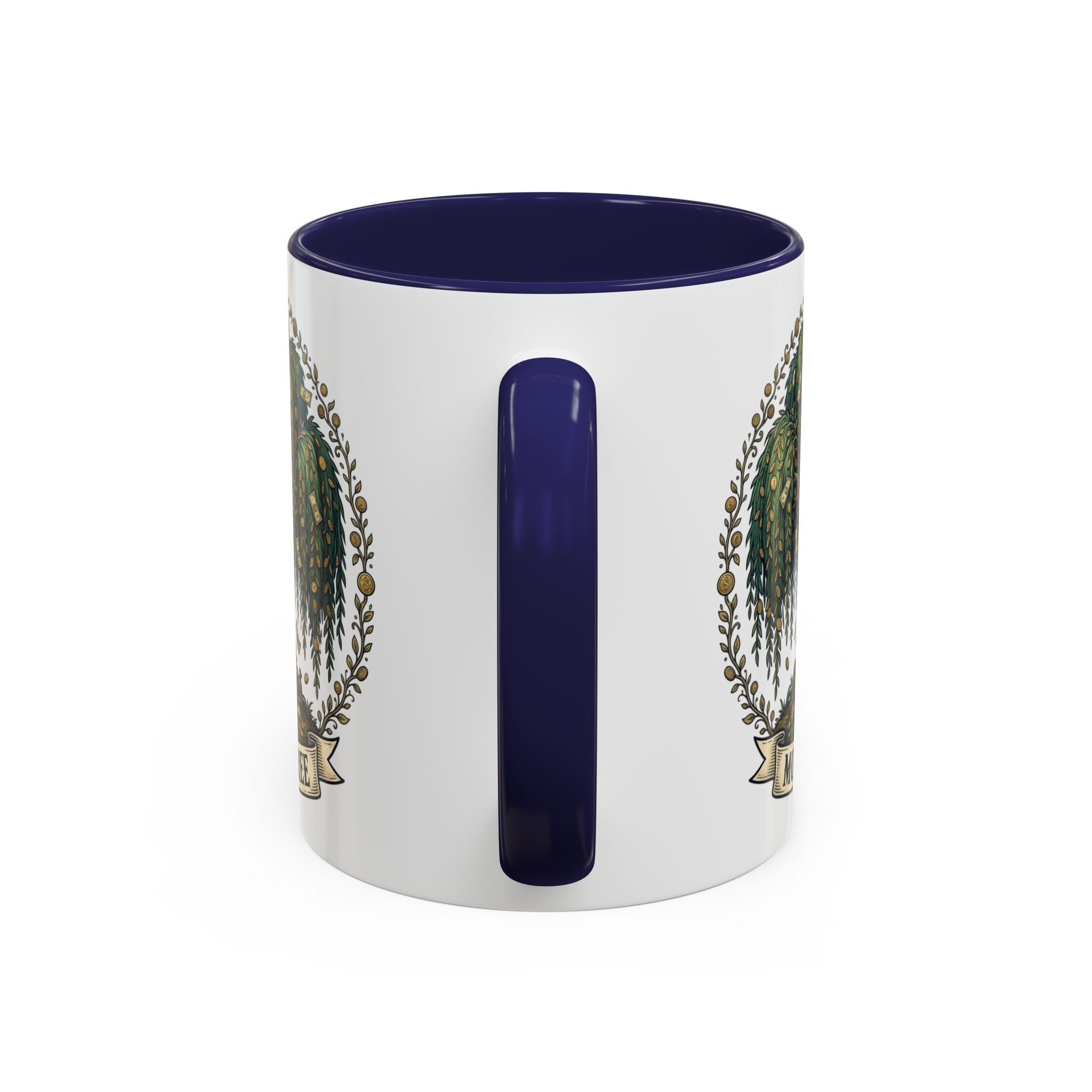 Money Tree Accent Coffee Mug — Inspirational 11/15oz Ceramic Mug with "Money Tree" Design