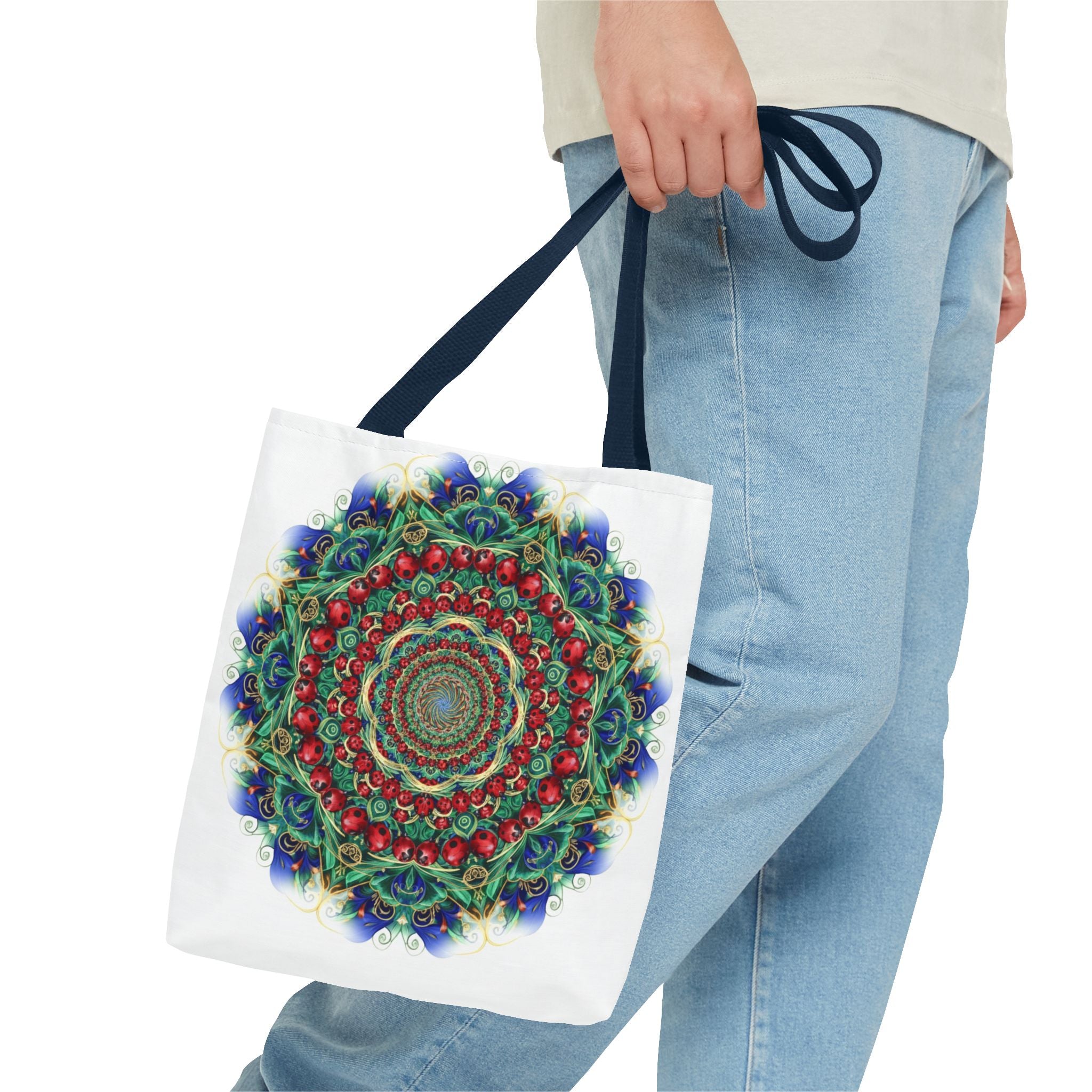 Bohemian Kaleidoscope Tote Bag — Colorful Mandala AOP Beach & Market Tote