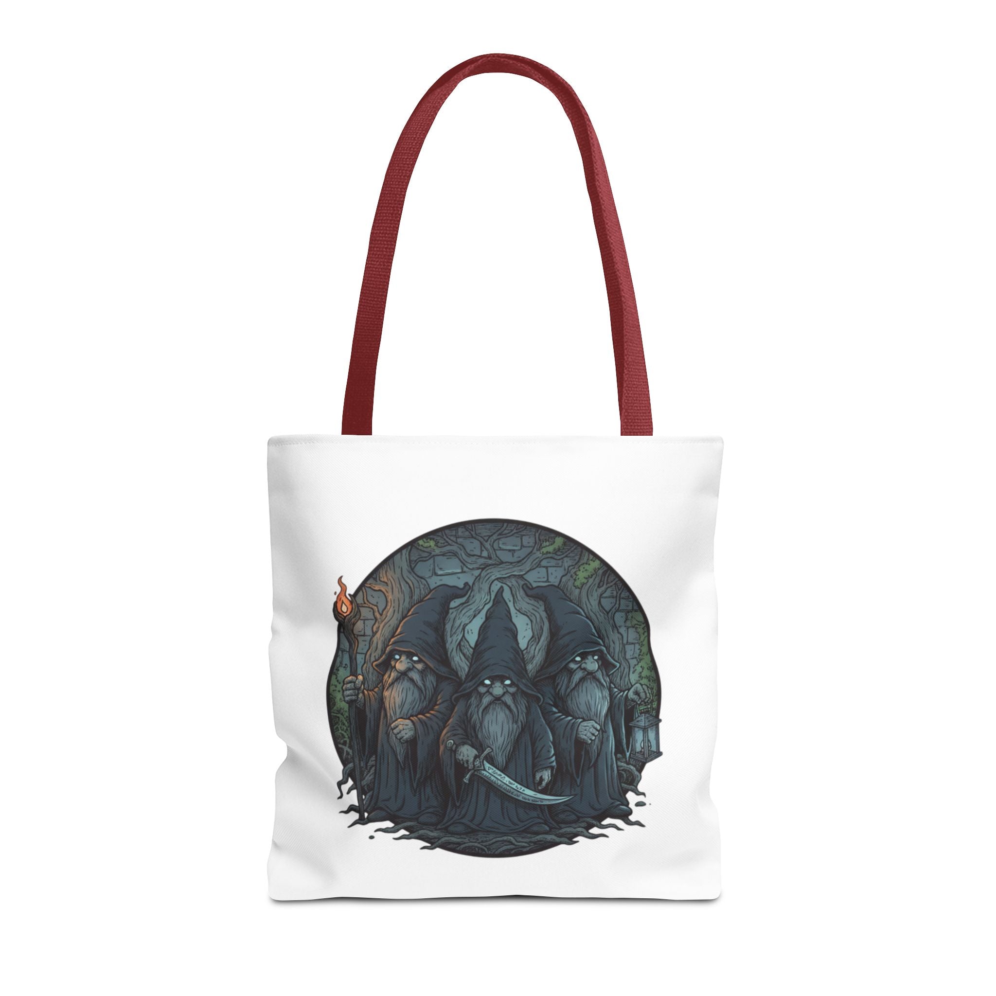Mystic Grove Wizards Tote Bag — Fantasy Circle Art All-Over Print