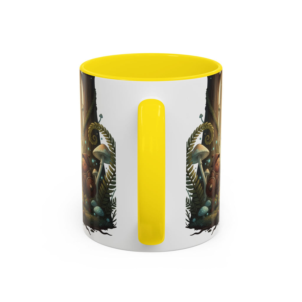 Whimsical Forest Mushroom Mug — Cute Woodland Gnome Coffee Cup