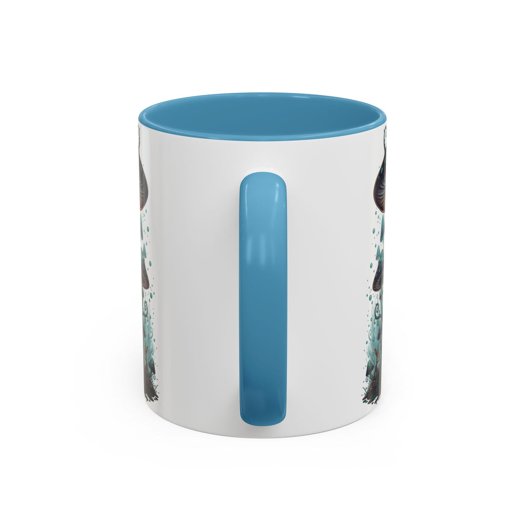 Enchanted Mushroom Cottage Coffee Mug — Fantasy Forest Accent Mug