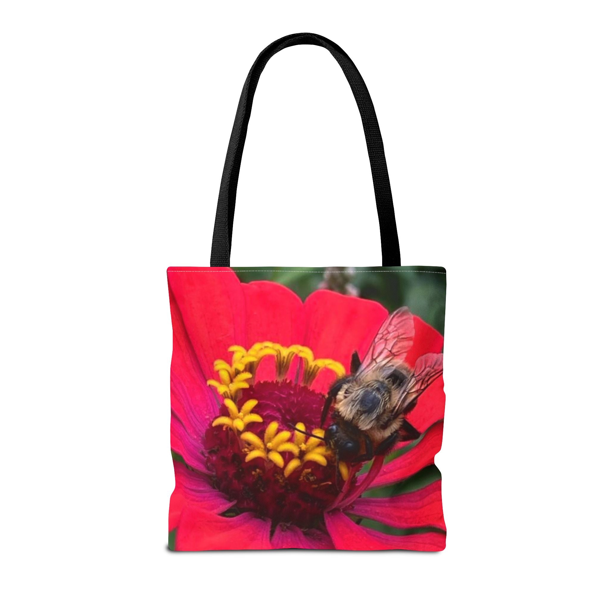 Floral Bee Tote Bag — Red Zinnia Garden Shopper