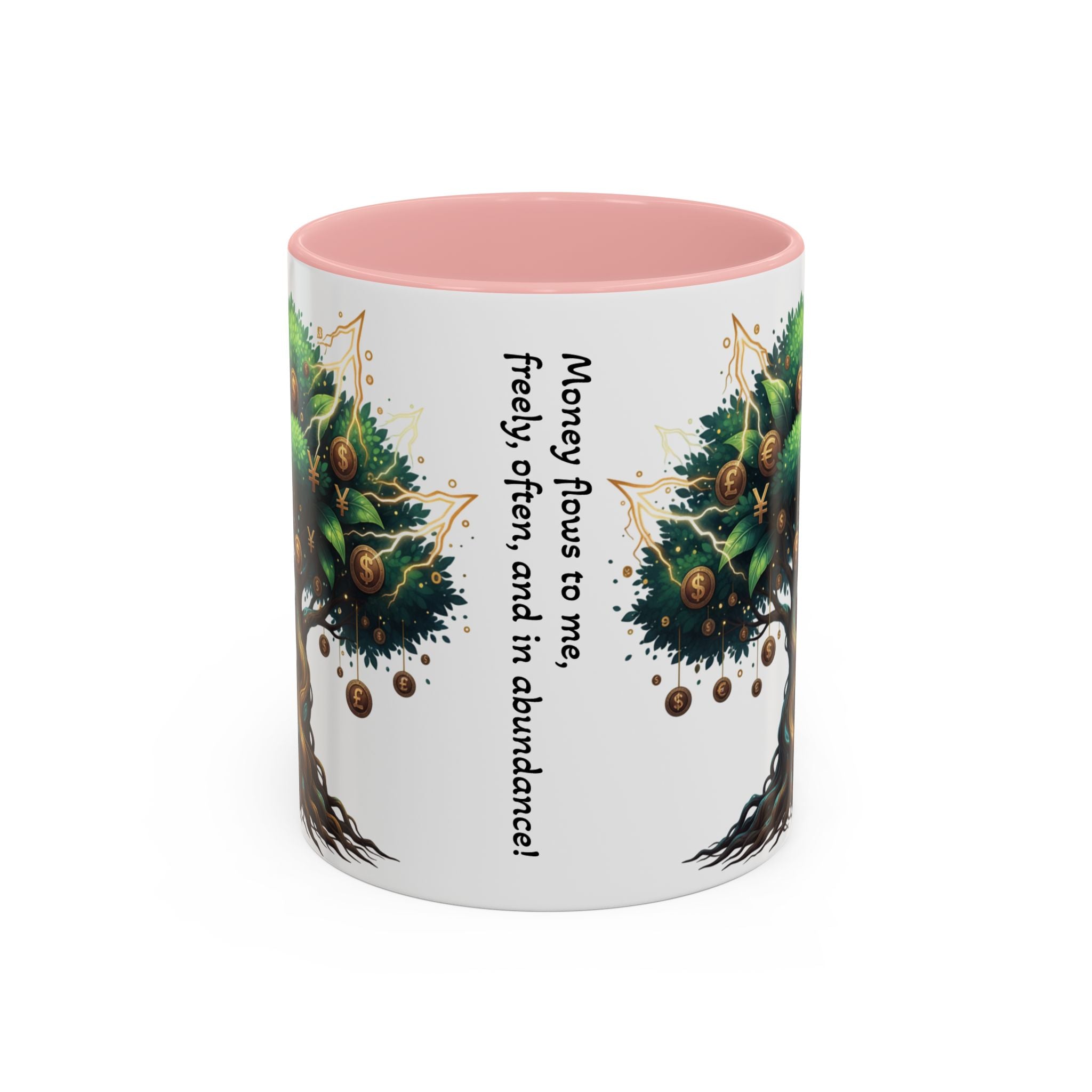 Accent Mug — Money Flows to Me Tree of Abundance Coffee Cup (11/15oz)
