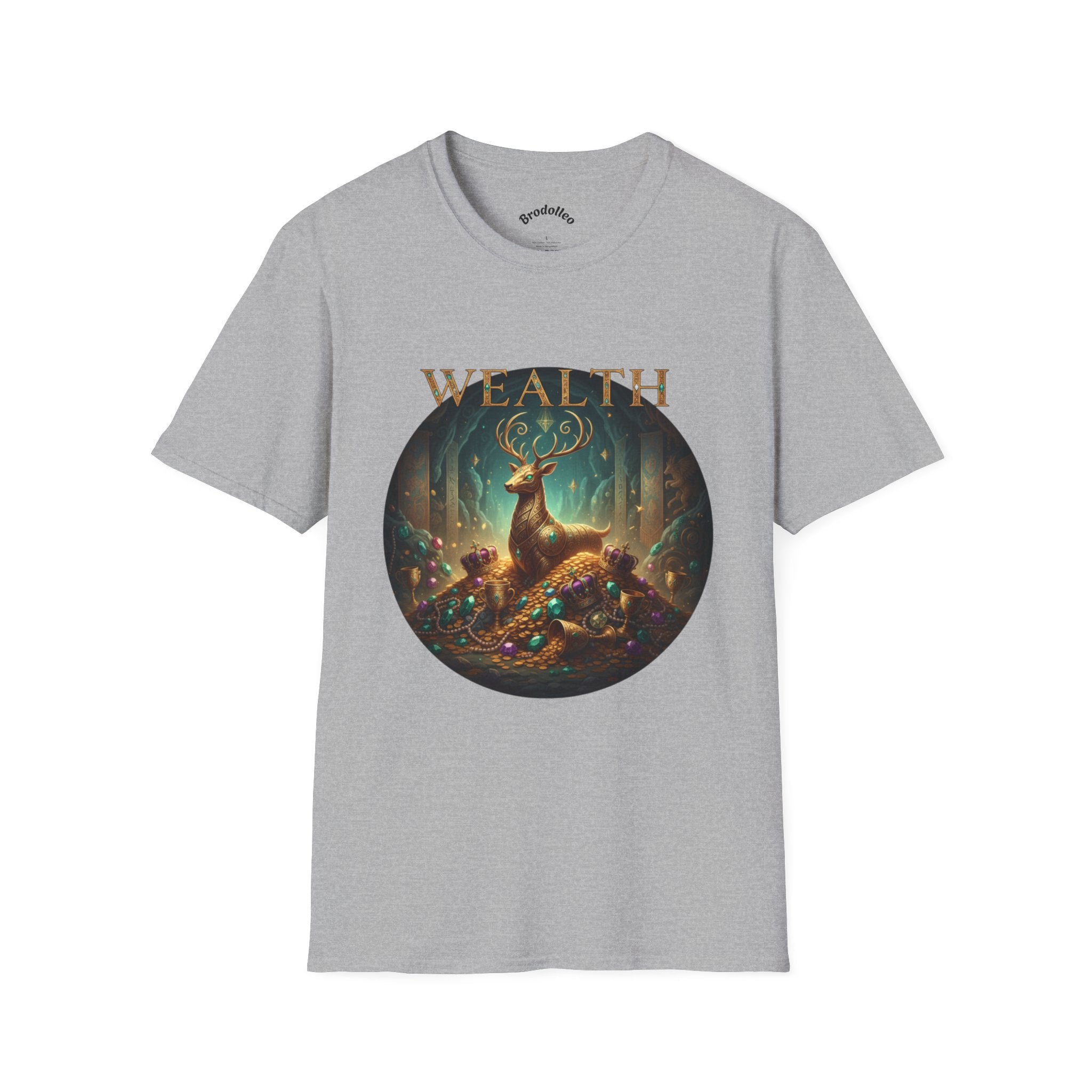 Wealth Deer Graphic T-Shirt — Mystical Forest Stag Design