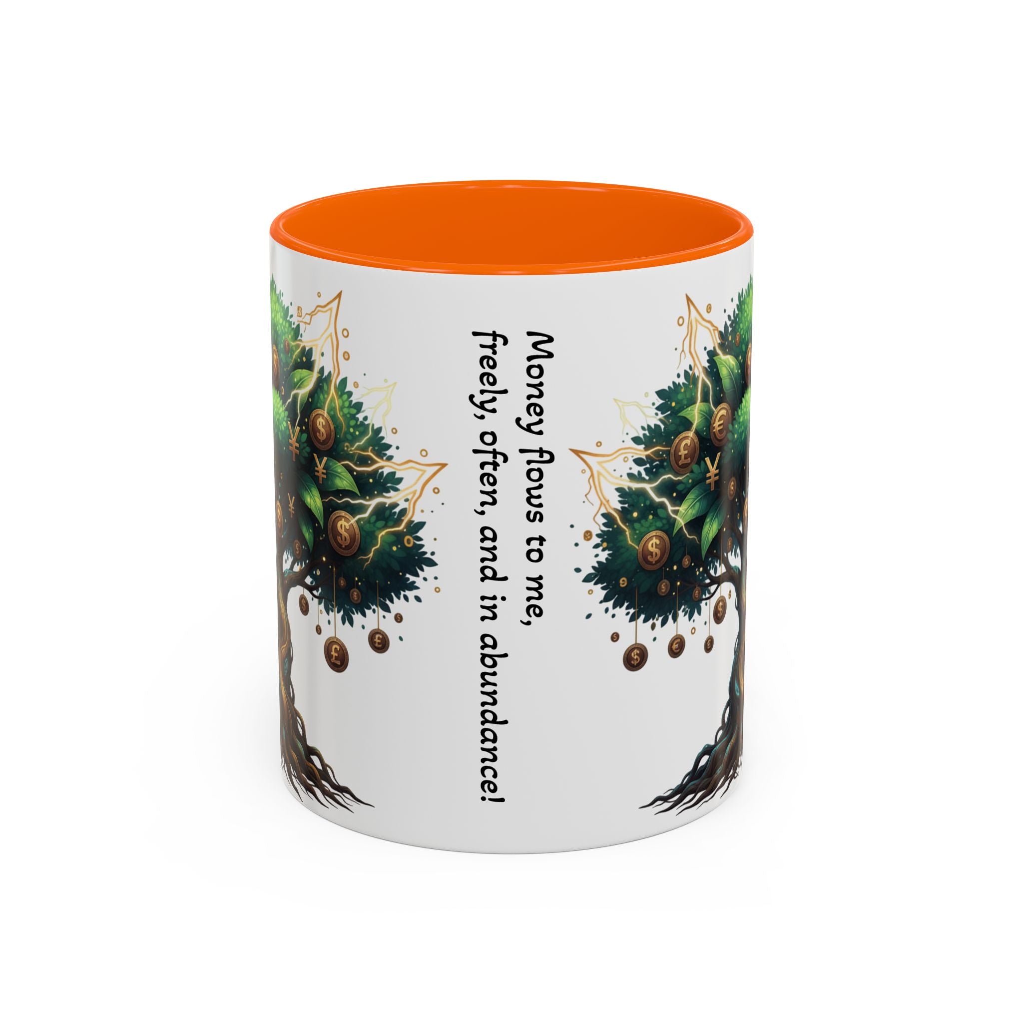 Accent Mug — Money Flows to Me Tree of Abundance Coffee Cup (11/15oz)