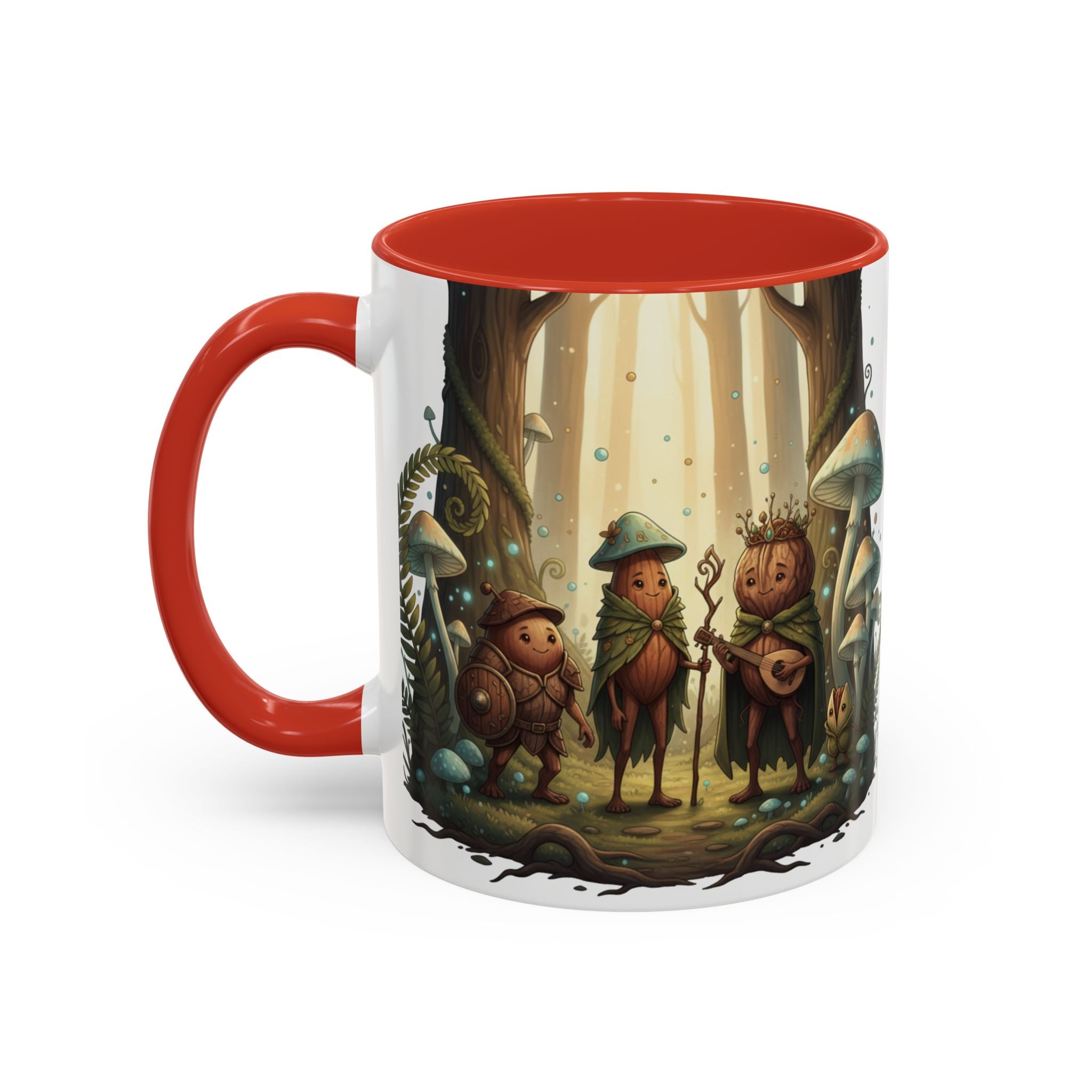 Whimsical Forest Mushroom Mug — Cute Woodland Gnome Coffee Cup