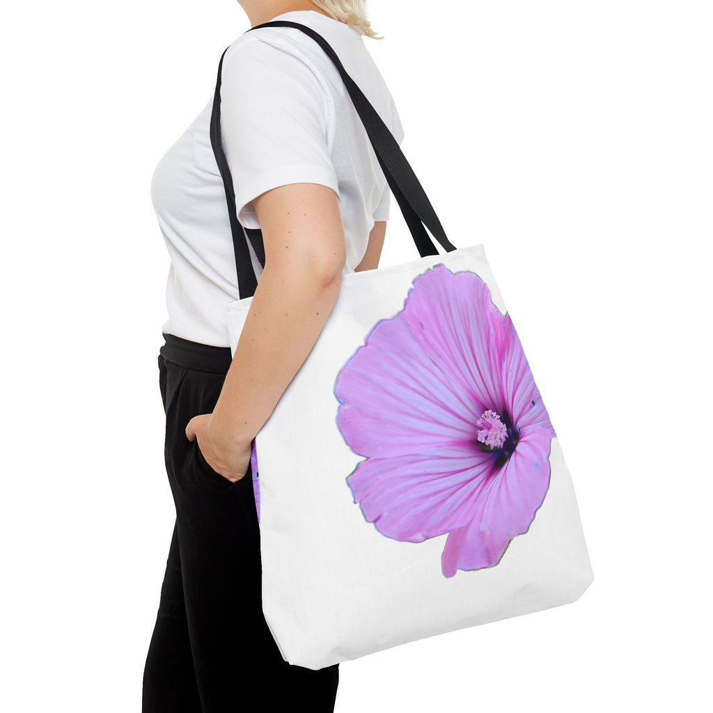 Floral Pink Hibiscus Tote Bag — Large Botanical Beach & Market Tote
