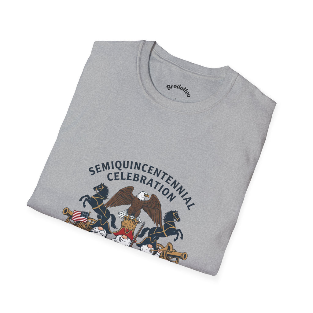 Semiquincentennial 250th Anniversary T-Shirt — American Flag & Fireworks Design
