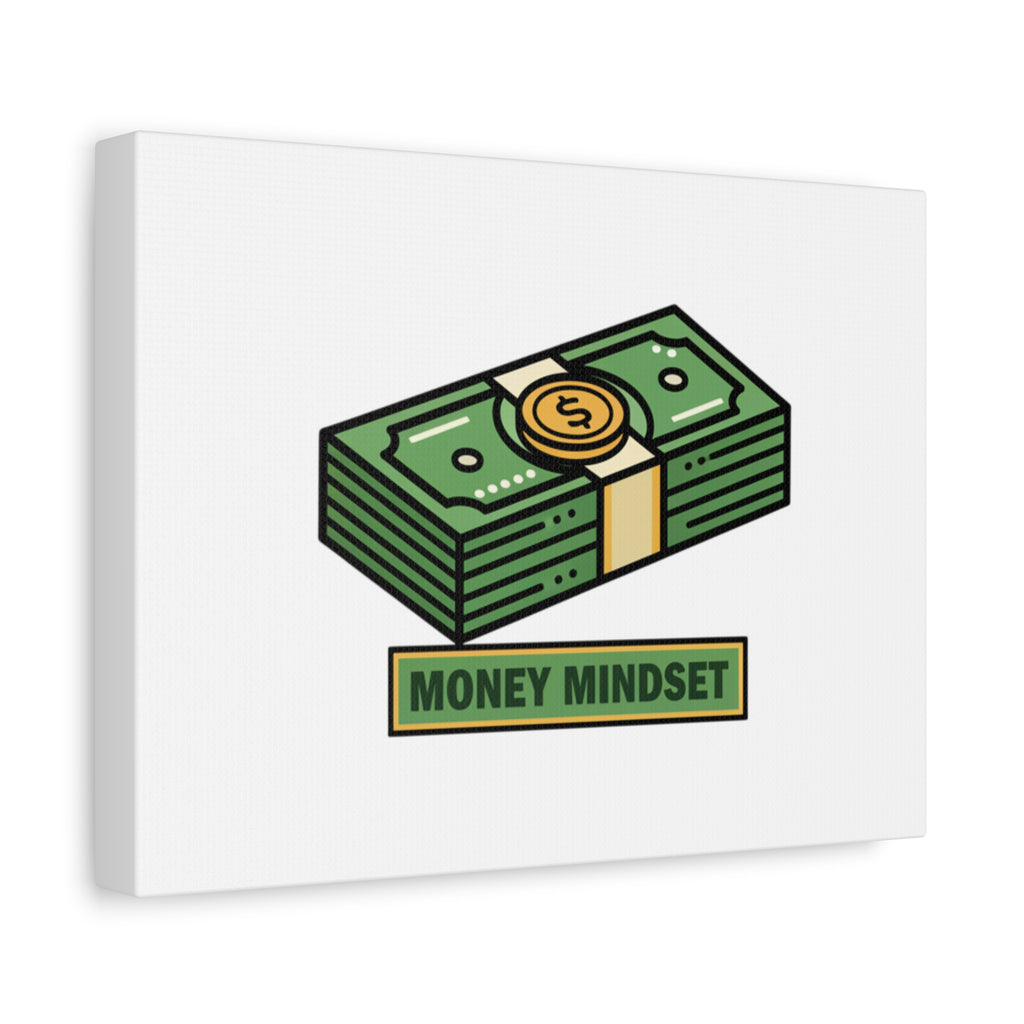 Canvas Wall Art – Money Mindset Stack Graphic (Matte Stretched Canvas)