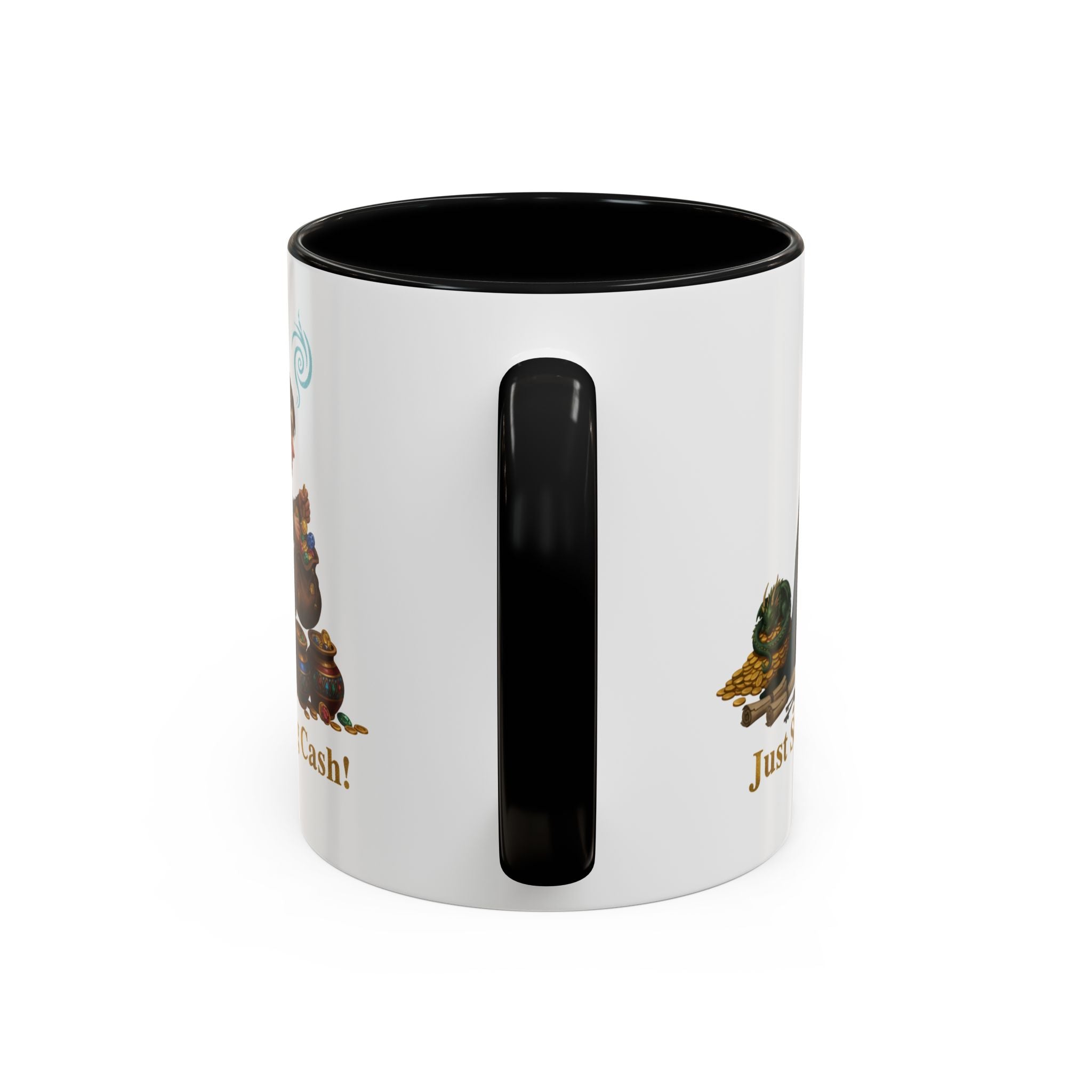 Accent Coffee Mug — "Just Stashing Cash!" Fantasy Gnome Money Mug (11/15oz)