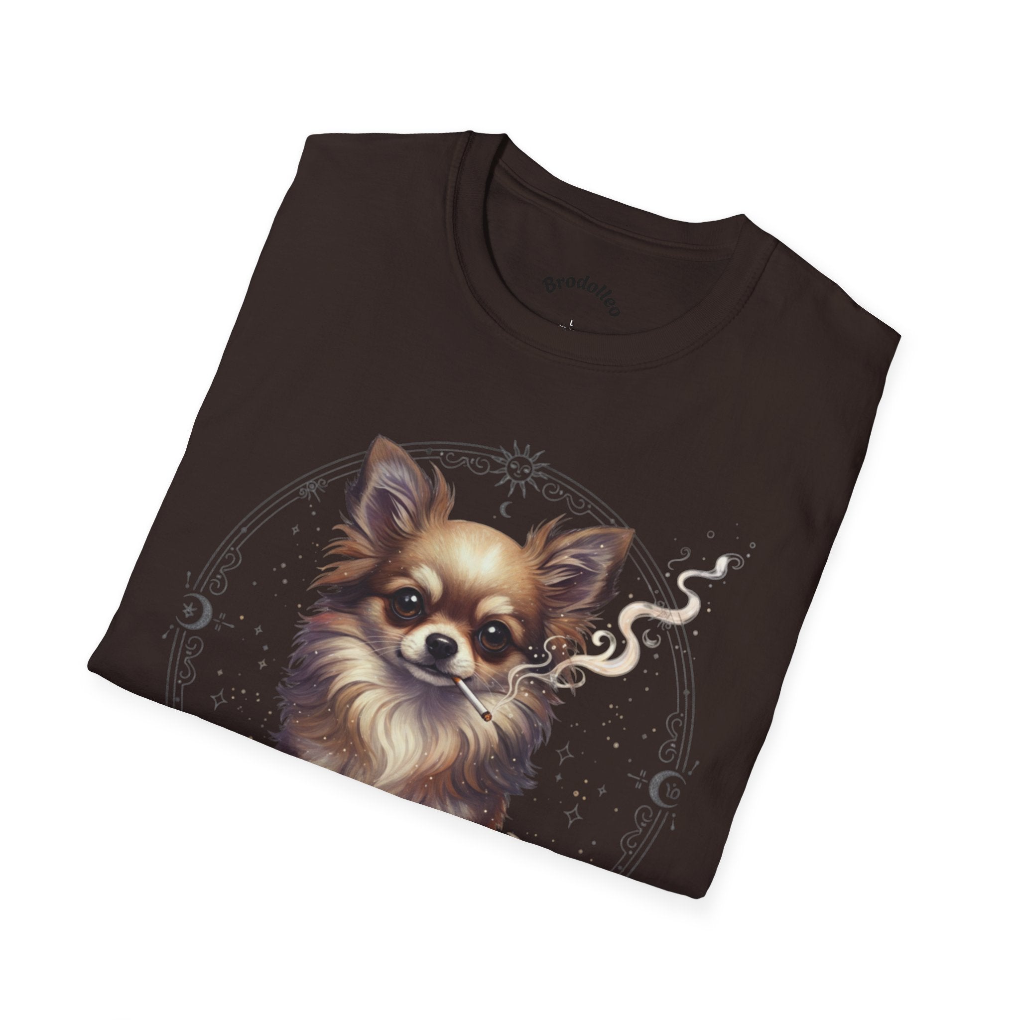 Chihuahua Portrait T-Shirt — Cute Long-Haired Dog Graphic Tee