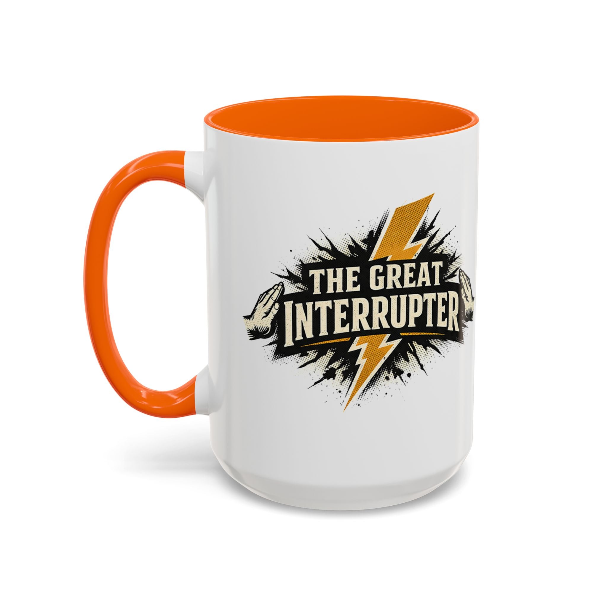 The Great Interrupter Coffee Mug — Funny Lightning Bolt Accent Ceramic Mug