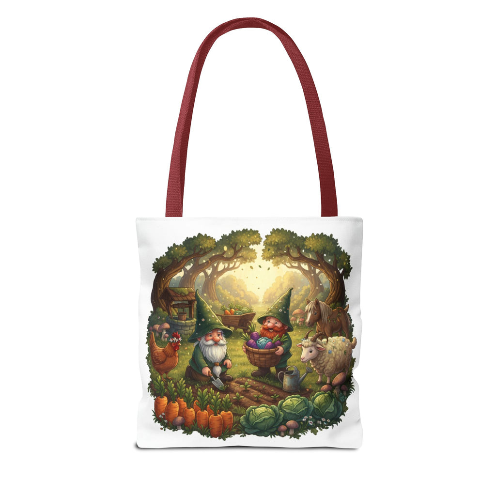 Gnome Garden Tote Bag — Whimsical Woodland Market Illustration