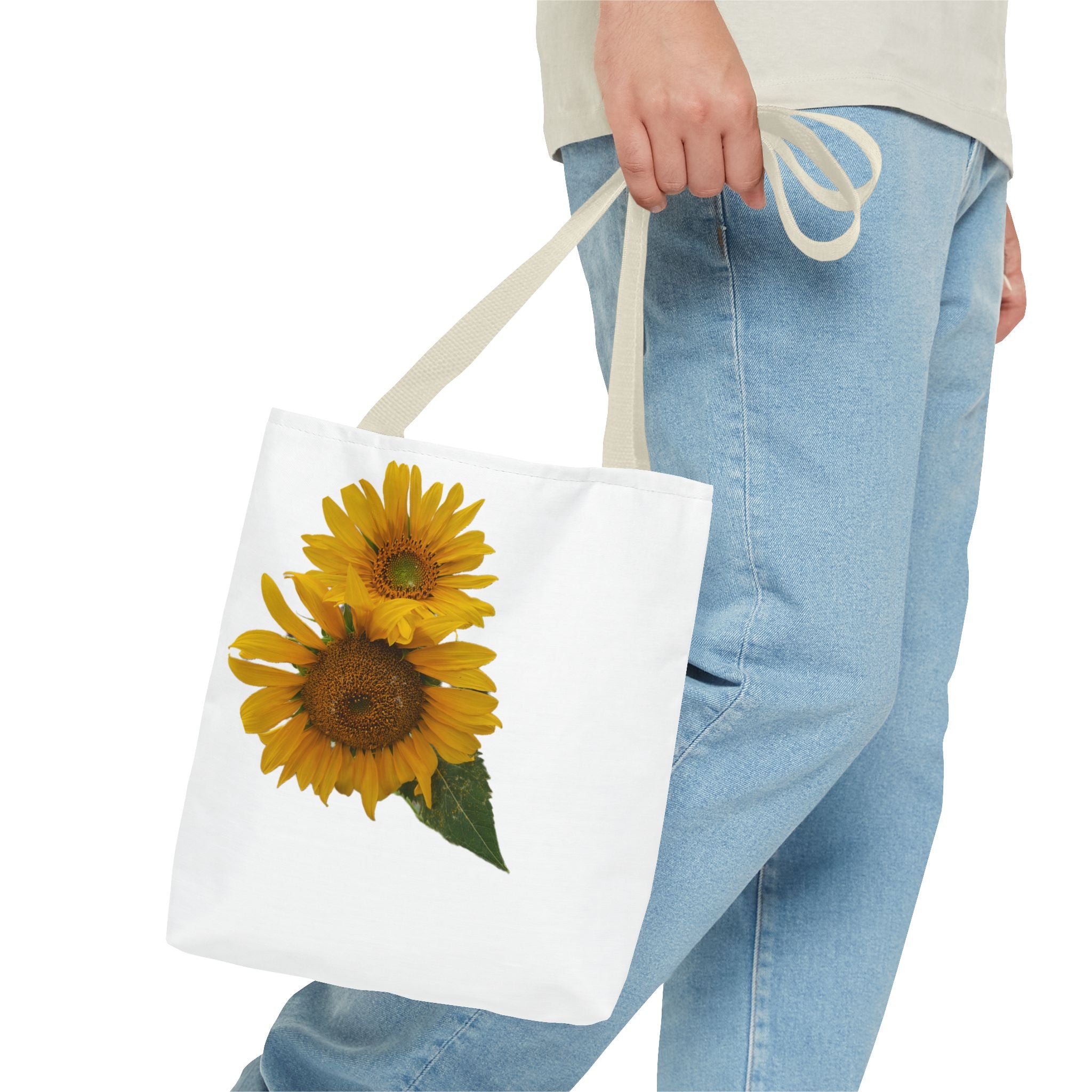 Sunflower Tote Bag — Bright Floral All-Over Print Shopping Tote