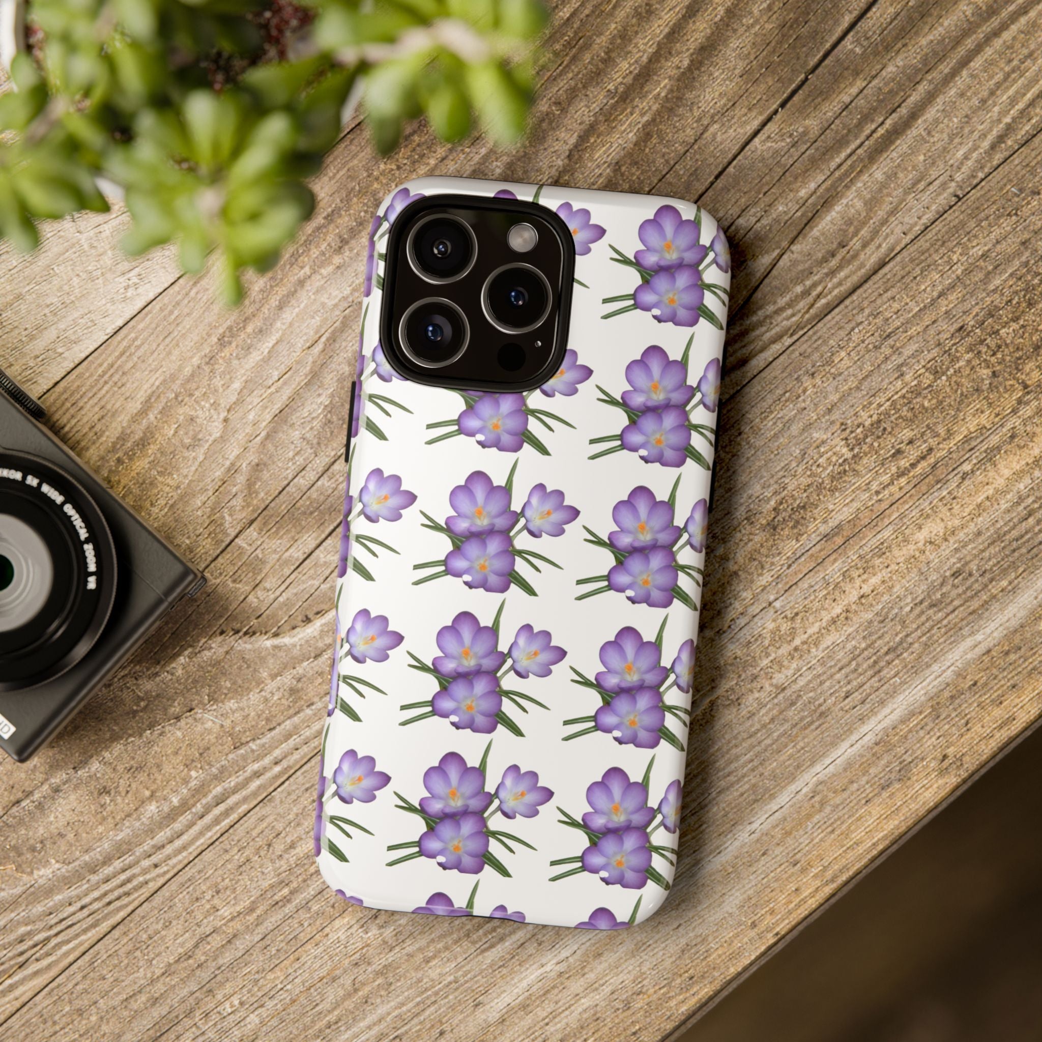 Tough Case — Purple Floral Phone Case