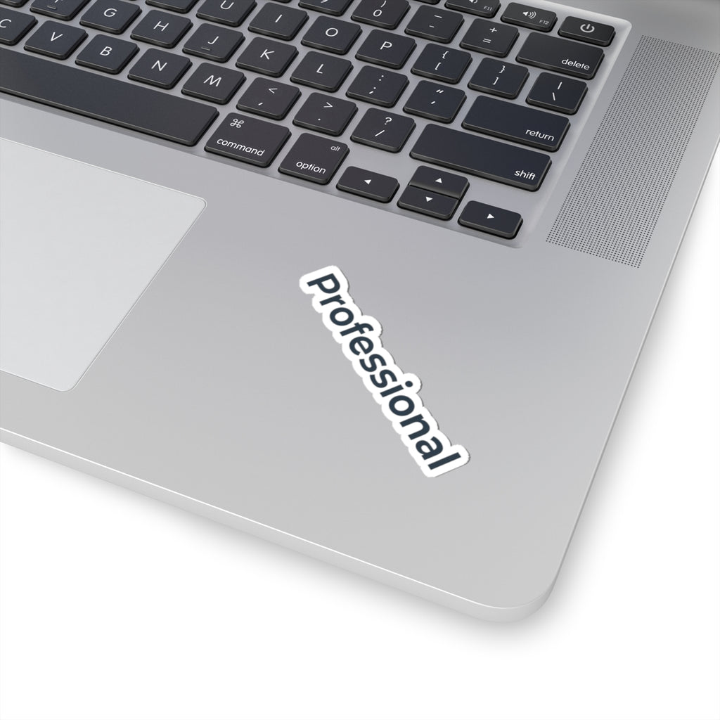 Professional Kiss-Cut Sticker — Minimal Text Laptop Decal