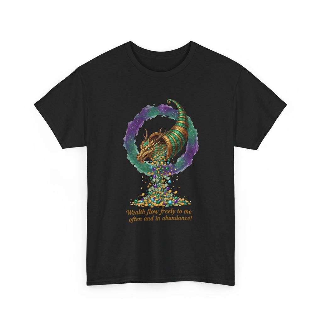T-Shirt — Cornucopia Wealth Design: "Wealth Flows Freely to Me" Affirmation Tee