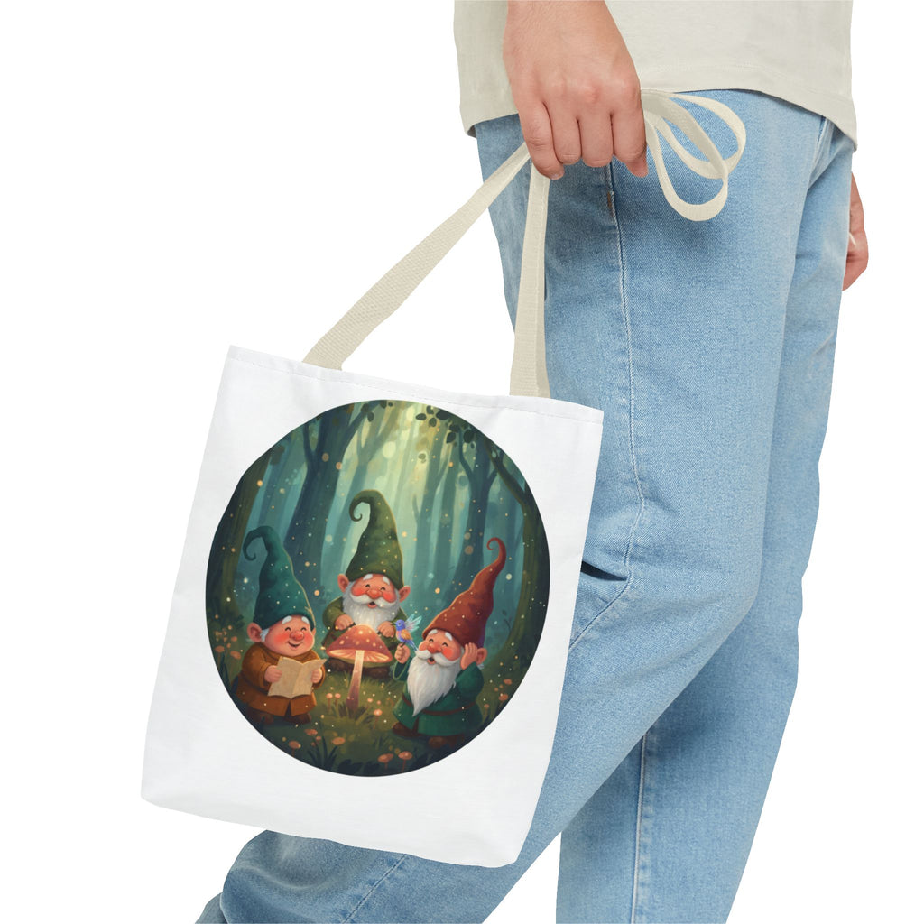 Gnome Forest Tote Bag — Magical Woodland Gnomes All-Over Print