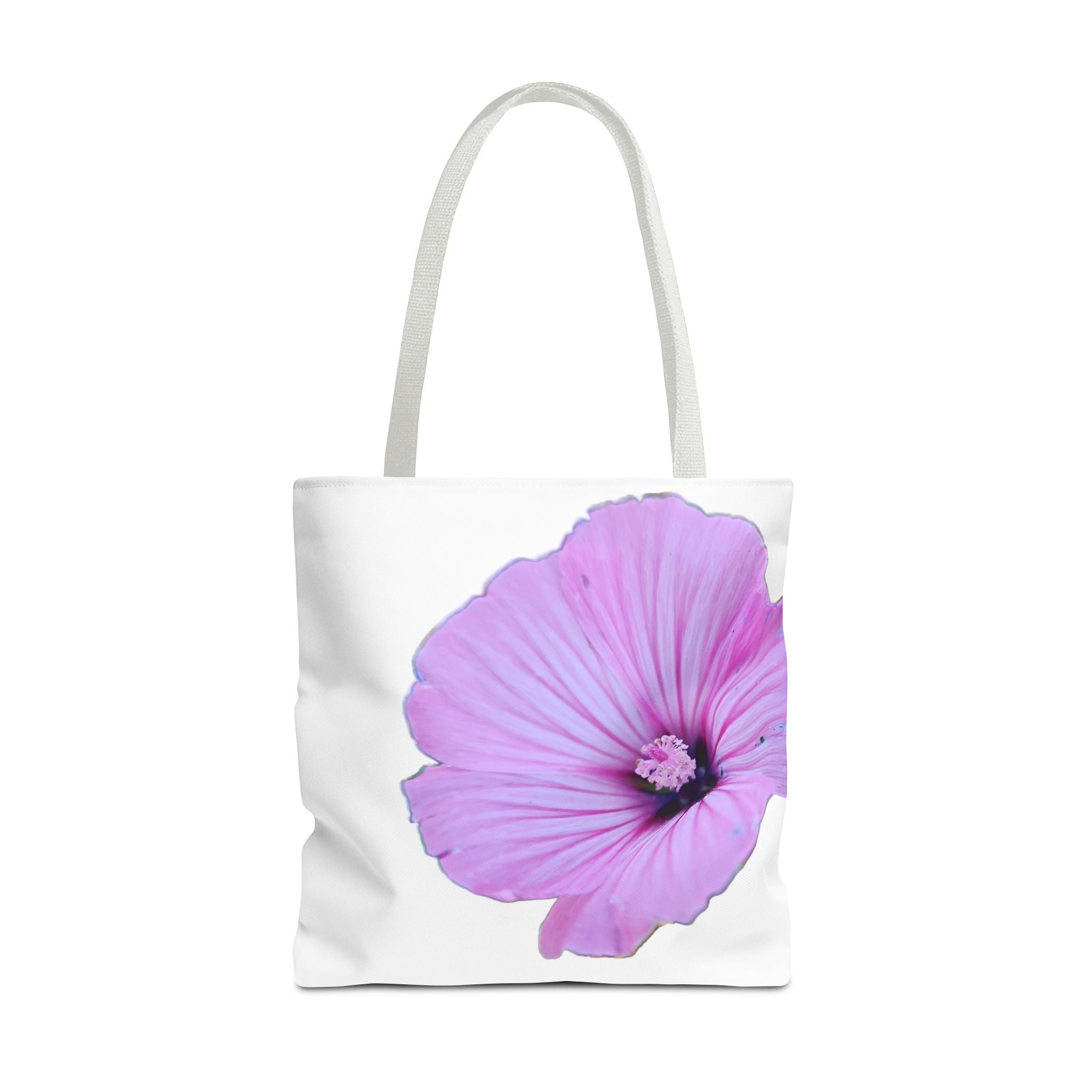 Floral Pink Hibiscus Tote Bag — Large Botanical Beach & Market Tote