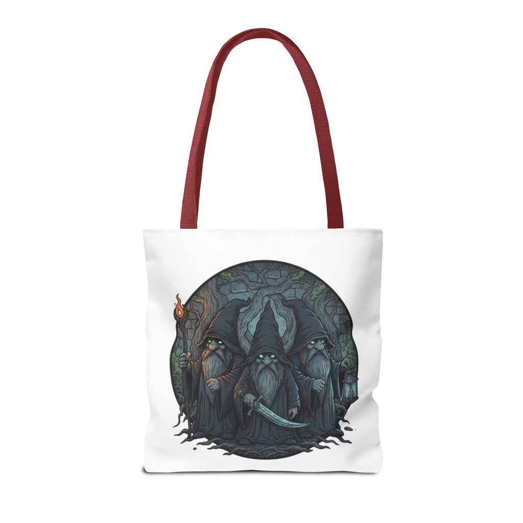 Mystic Grove Wizards Tote Bag — Fantasy Circle Art All-Over Print