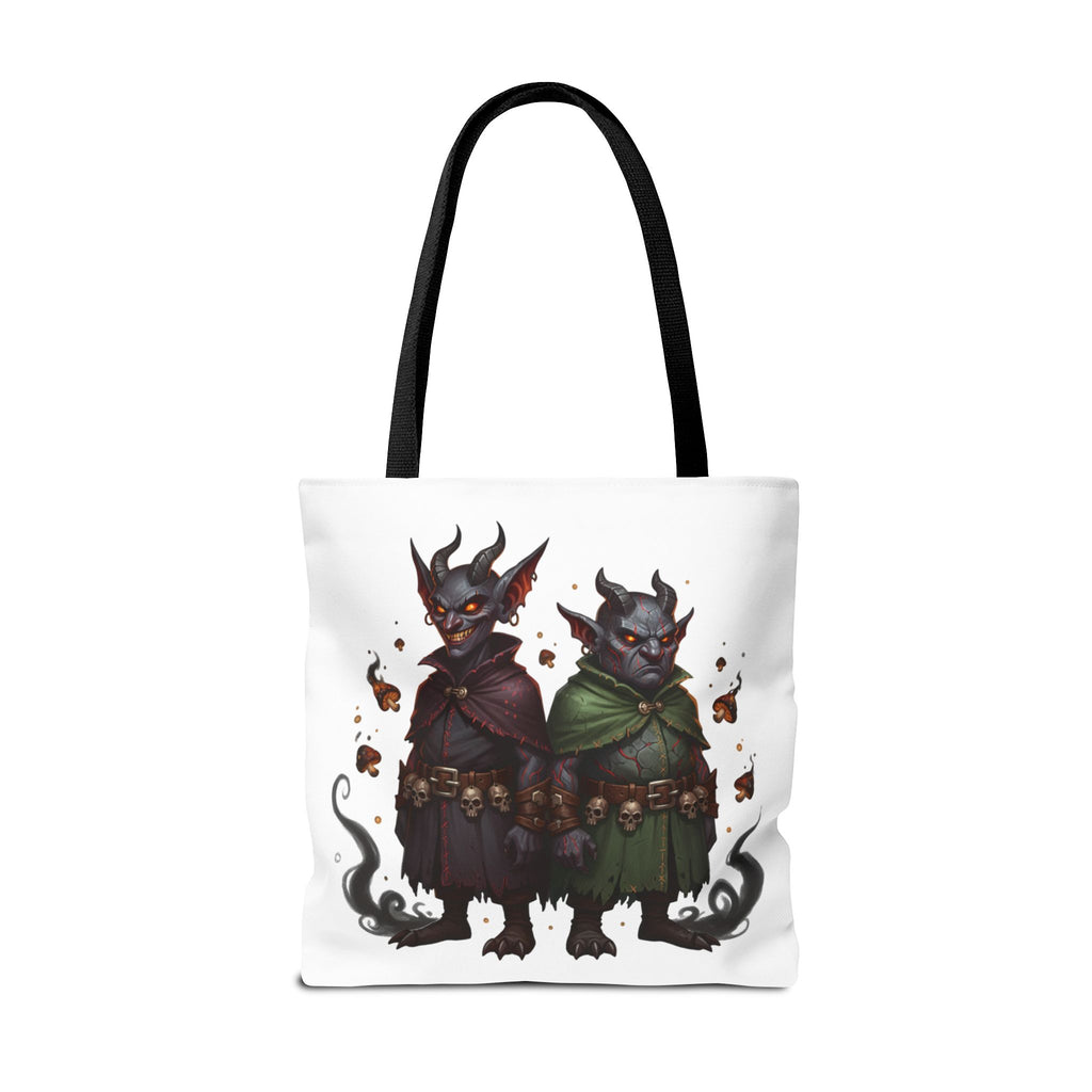 Tote Bag — Cute Dark Demon Duo Illustration Tote