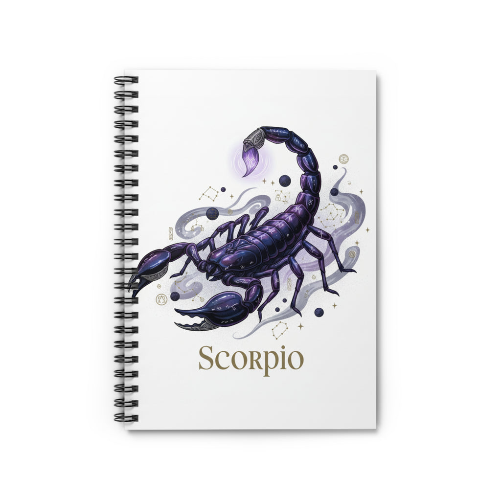 Scorpio Spiral Notebook — Zodiac Scorpion Ruled Journal for Astrology Fans