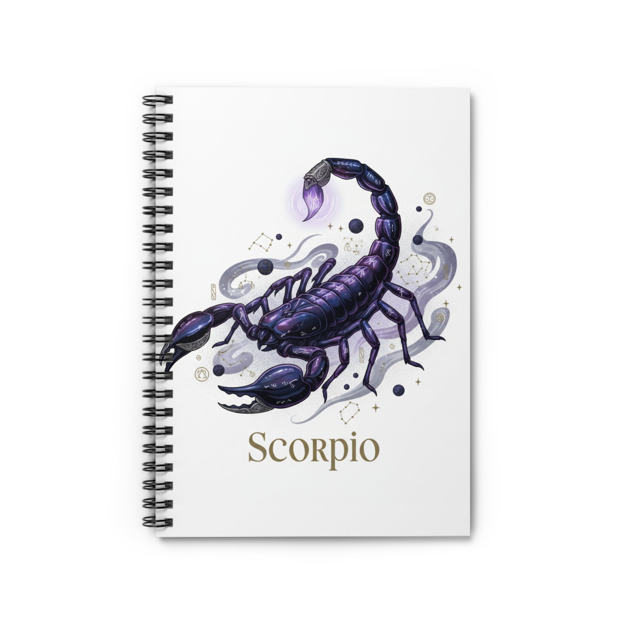 Scorpio Spiral Notebook — Zodiac Scorpion Ruled Journal for Astrology Fans