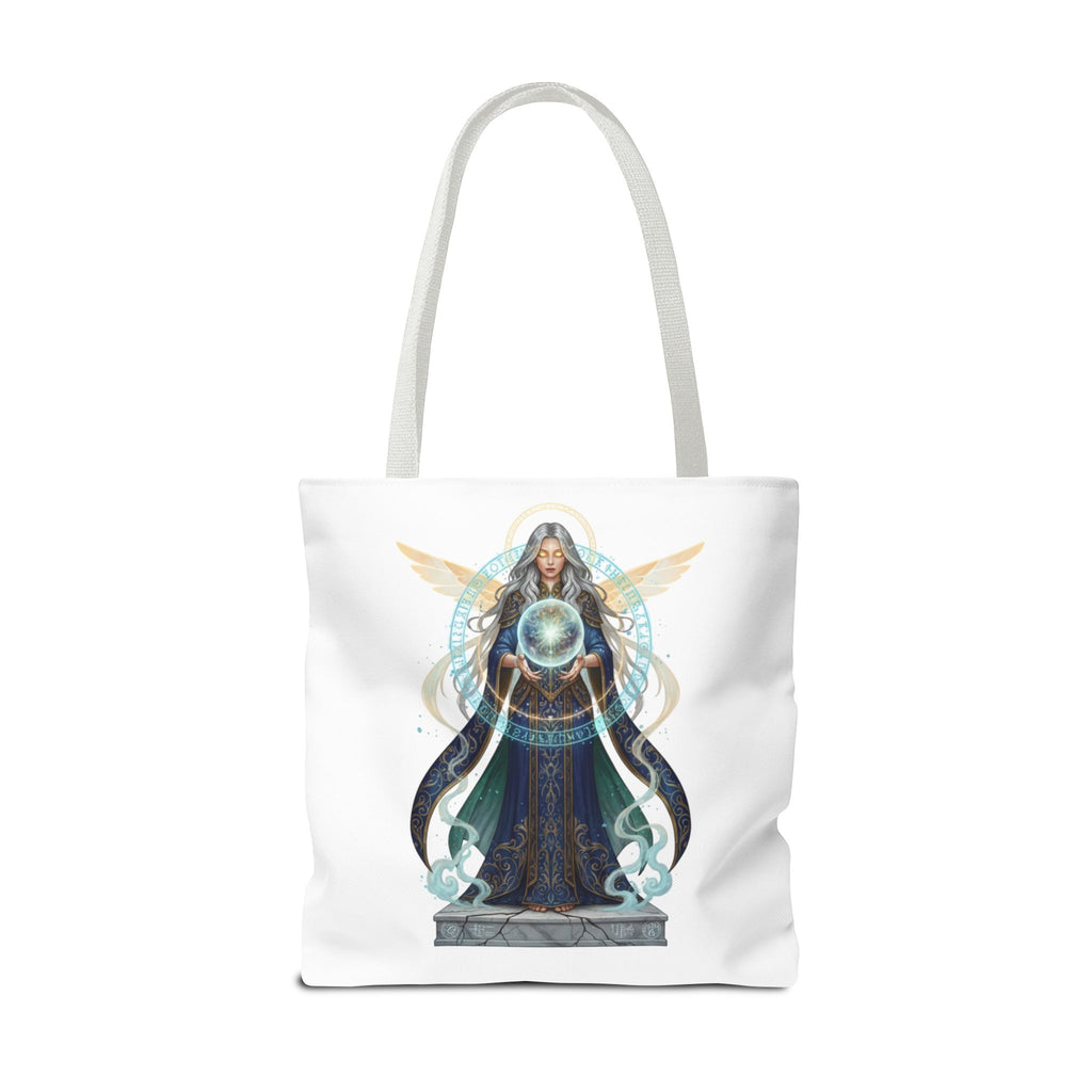 Mystic Oracle Tote Bag — Crystal Ball Seer Illustration