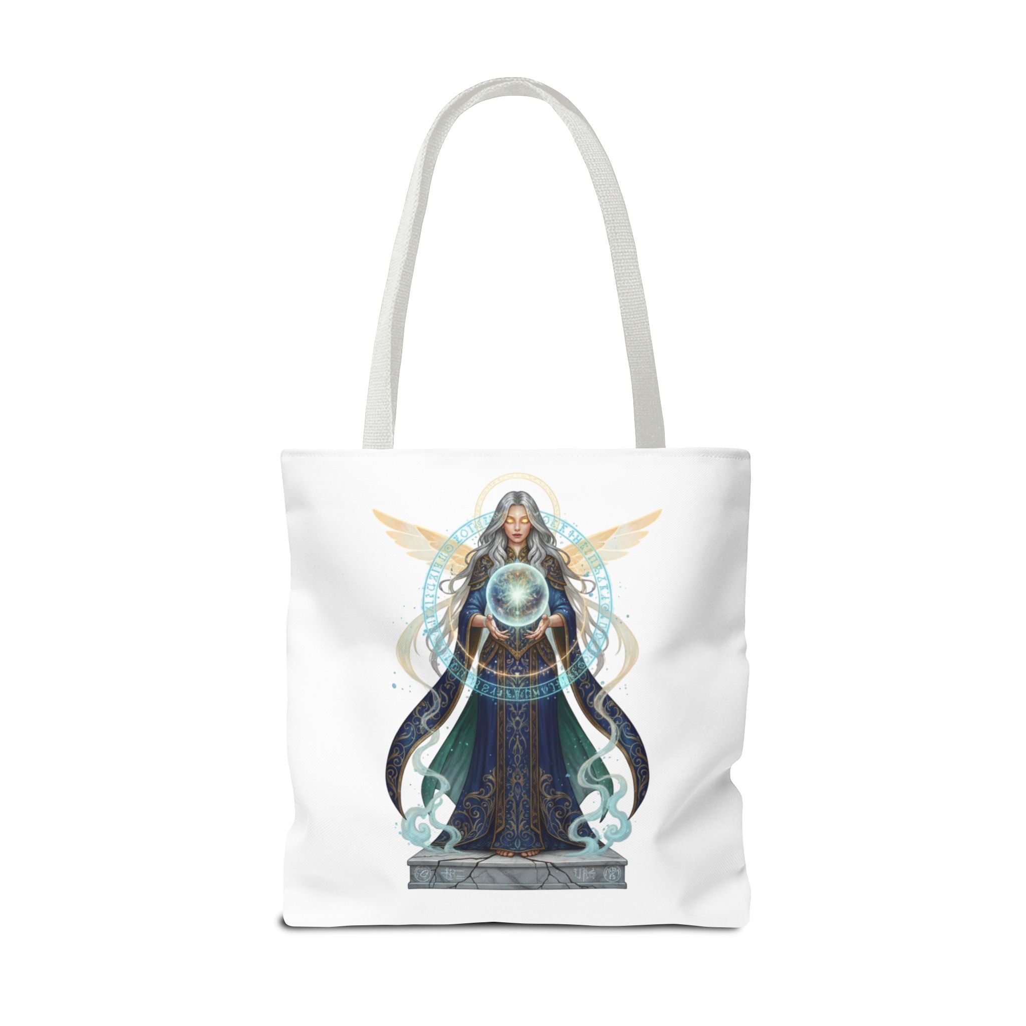 Mystic Oracle Tote Bag — Crystal Ball Seer Illustration