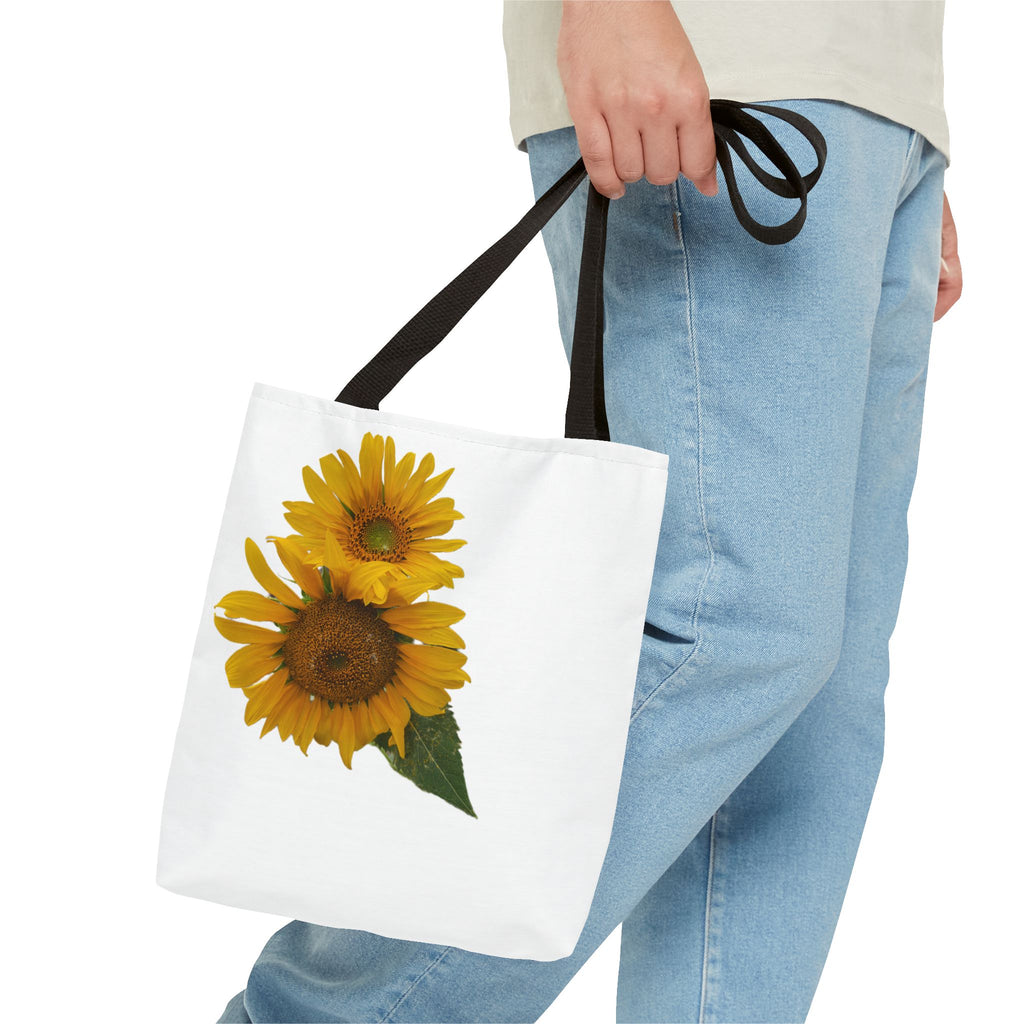 Sunflower Tote Bag — Bright Floral All-Over Print Shopping Tote