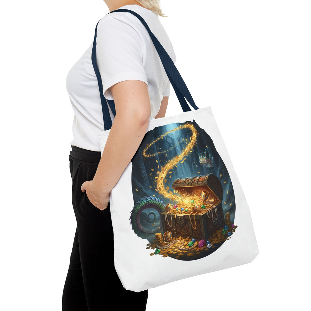 Magic Treasure Chest Tote Bag — Fantasy Pirate Gold Illustration Tote