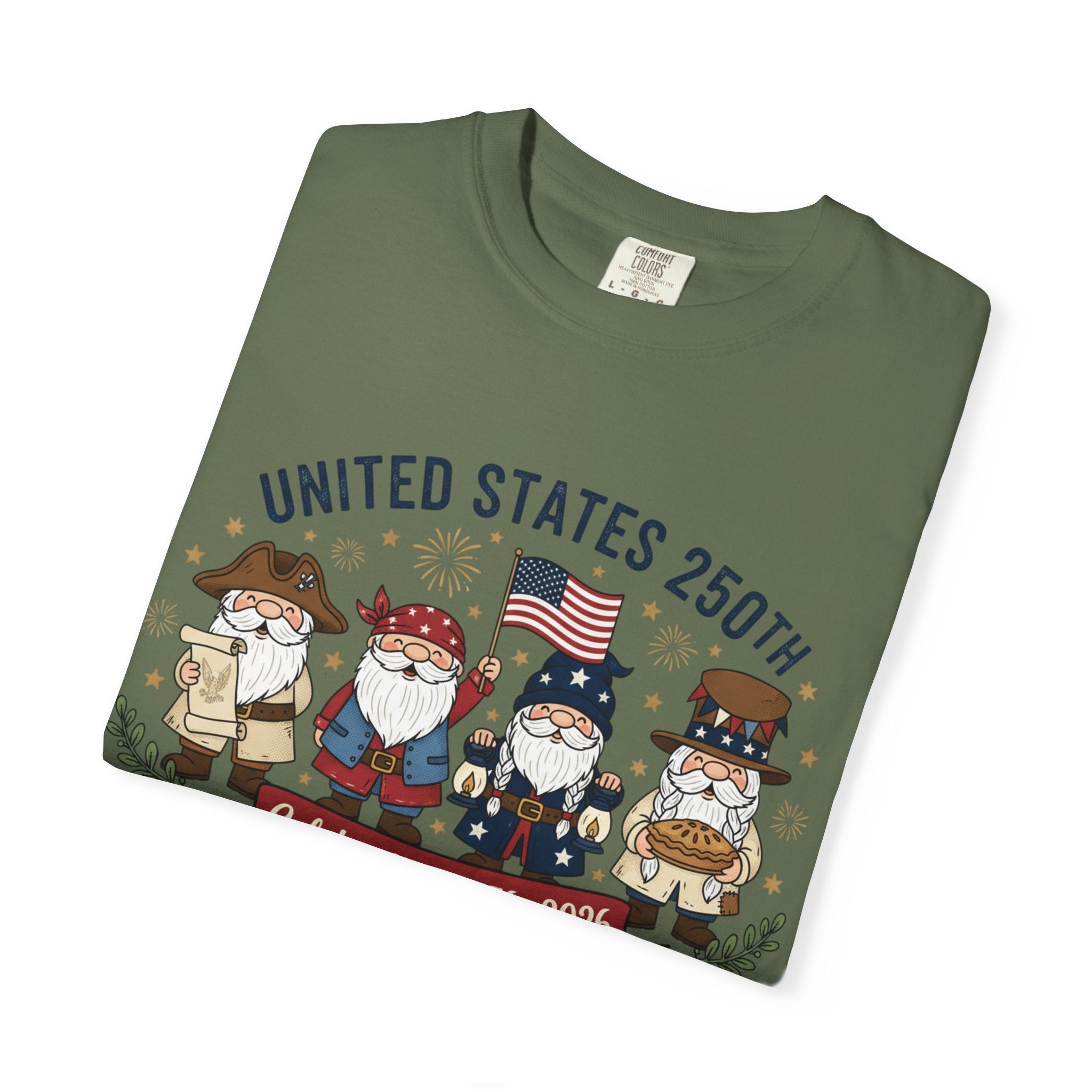 United States 250th Celebration T-shirt | Colonial Characters, 1776–2026