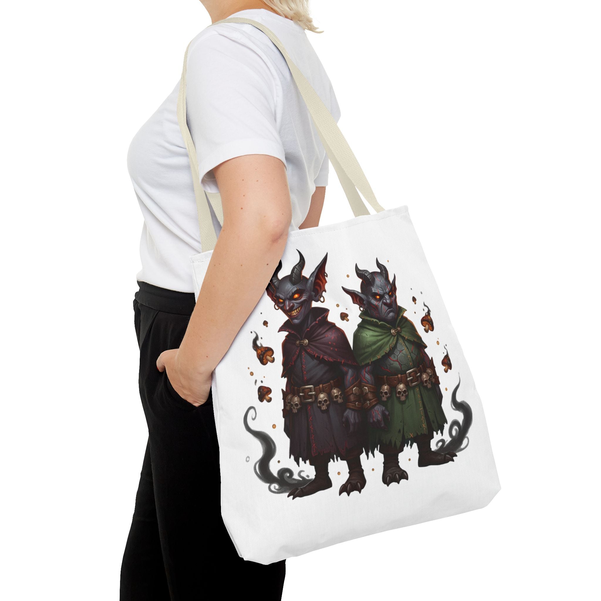 Tote Bag — Cute Dark Demon Duo Illustration Tote