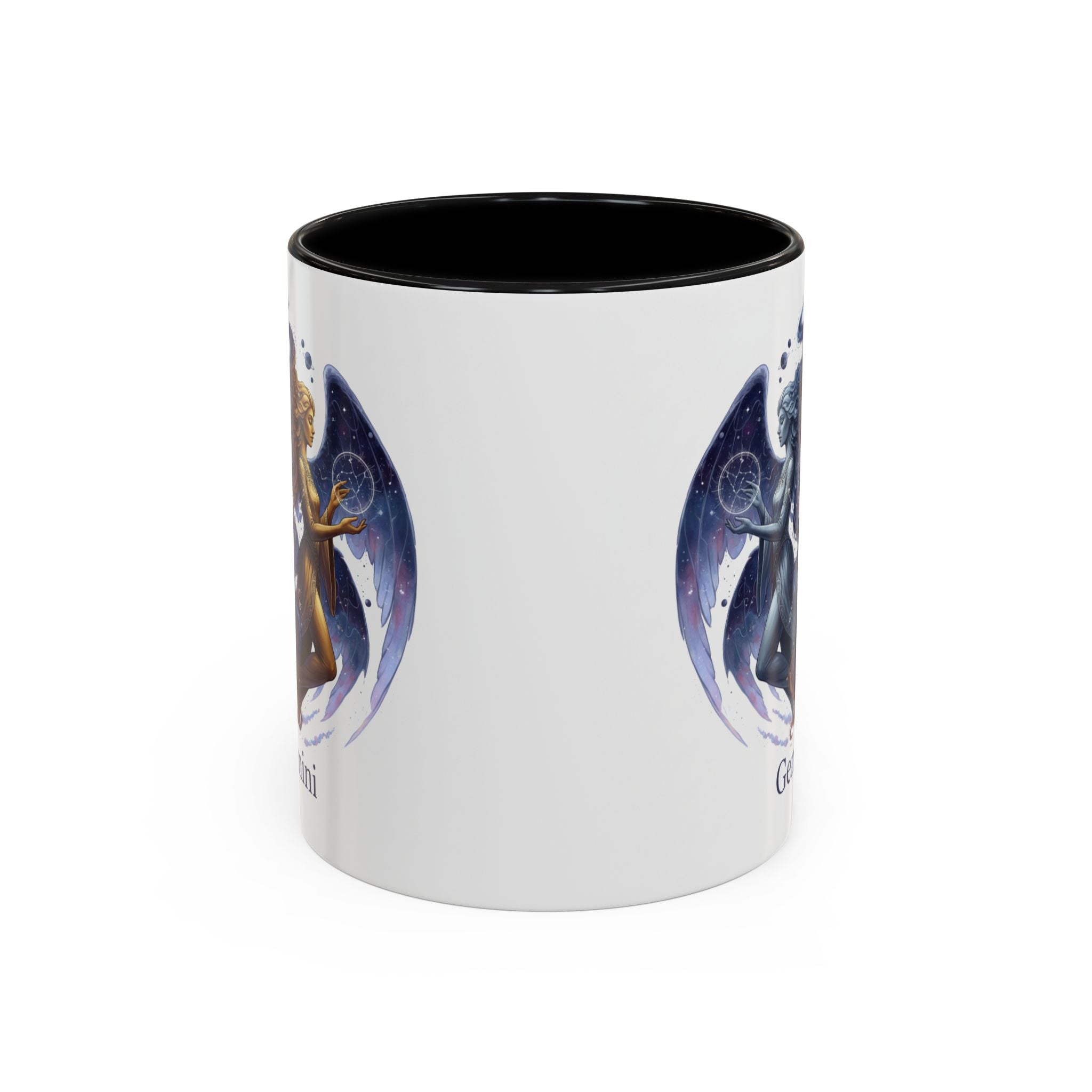Gemini Zodiac Coffee Mug — Twin Stars Astrology Accent Mug (11/15oz)