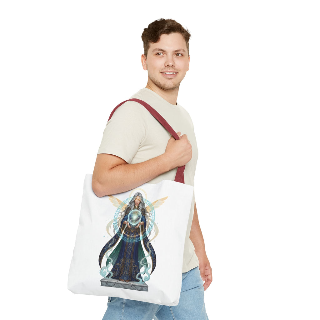 Mystic Oracle Tote Bag — Crystal Ball Seer Illustration
