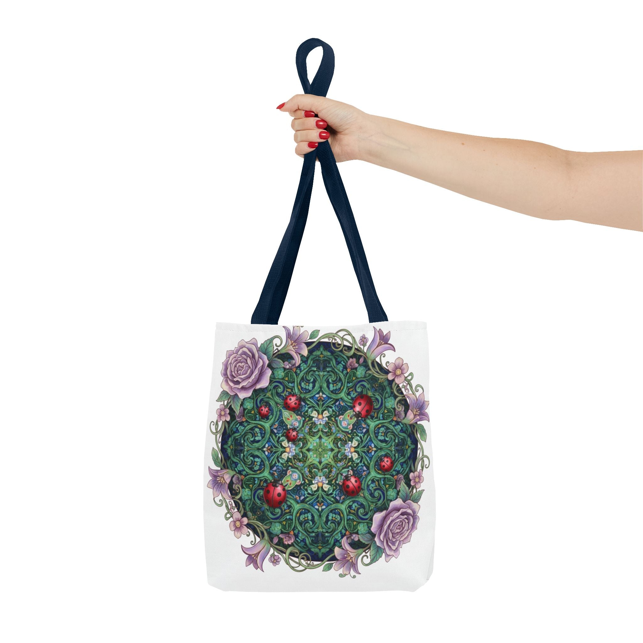 Floral Mandala Tote Bag – Ladybug & Rose Garden AOP Tote