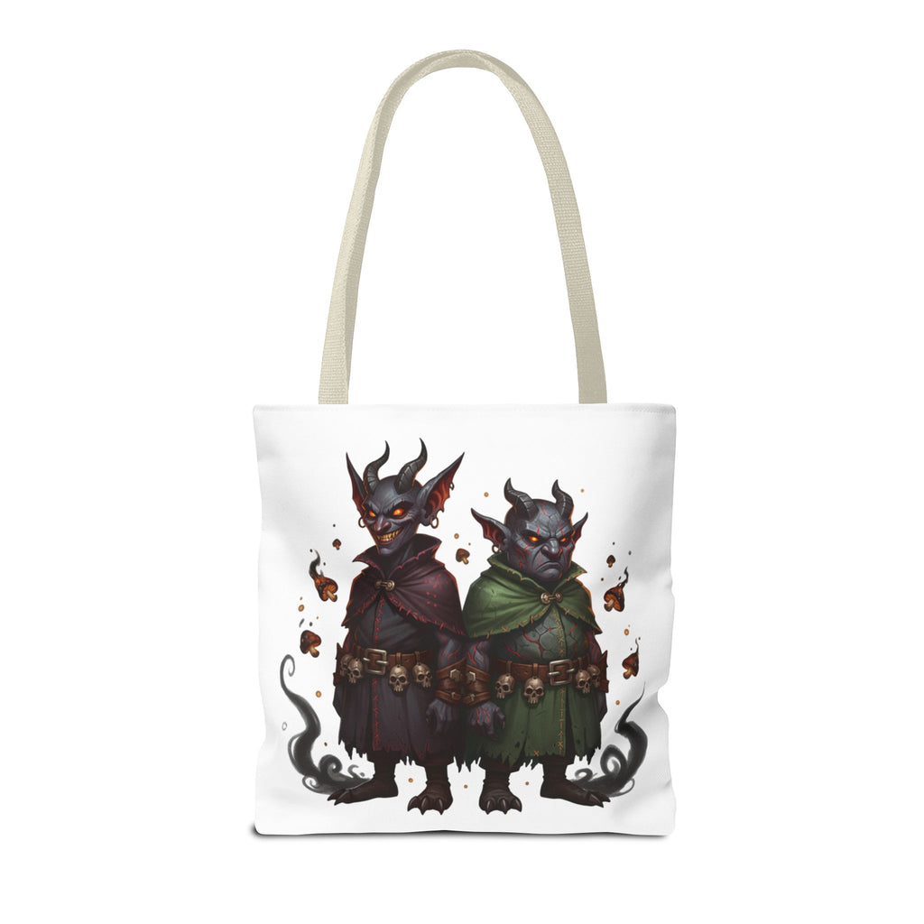 Tote Bag — Cute Dark Demon Duo Illustration Tote