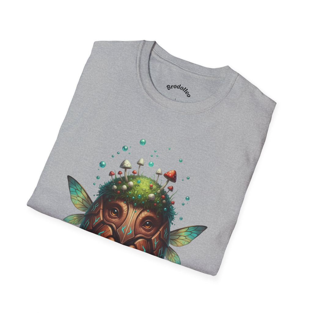 Fantasy Forest Mask T-Shirt — Woodland Creature Tee with Mushroom Crown