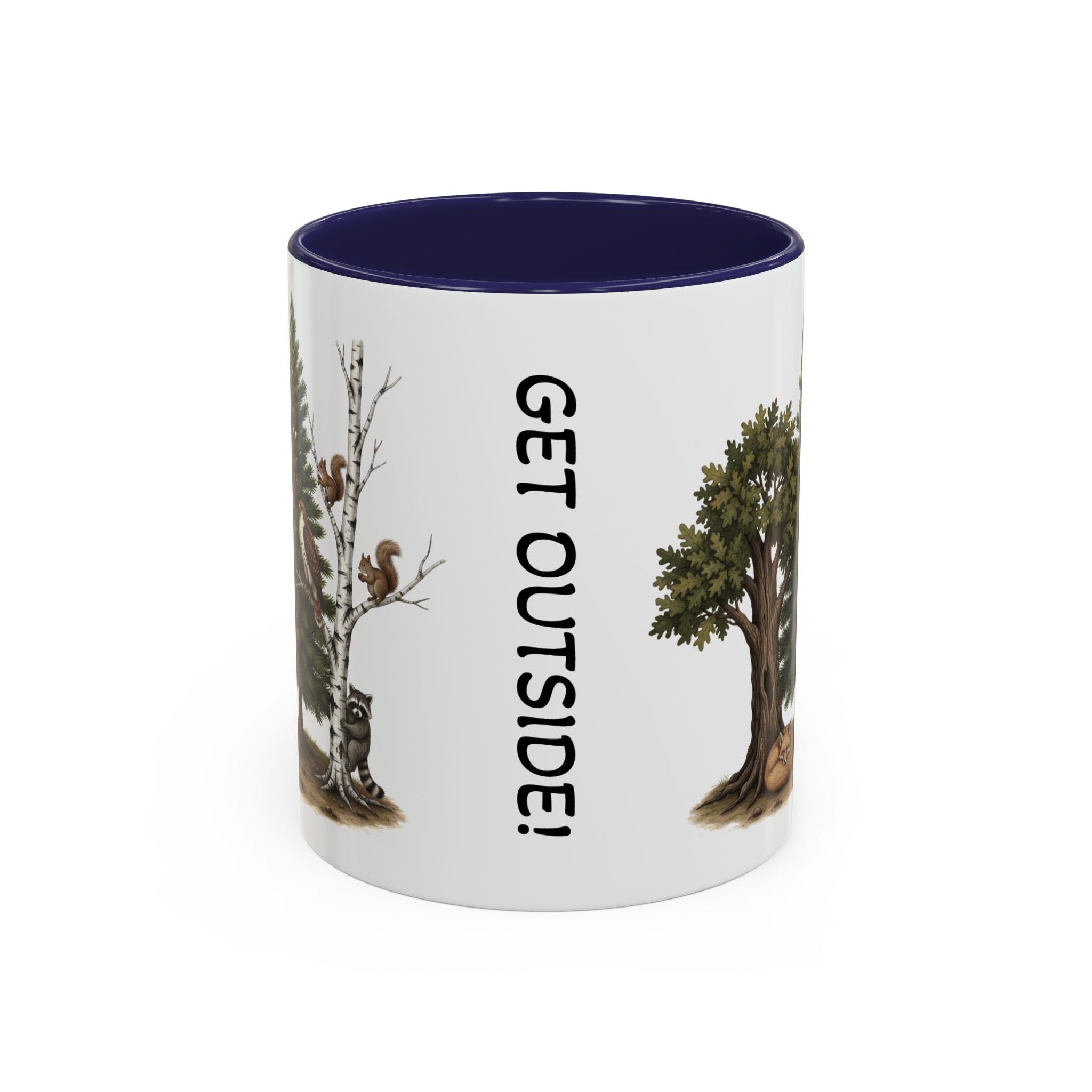 Get Outside! Nature Coffee Mug — Woodland Animals Accent Mug